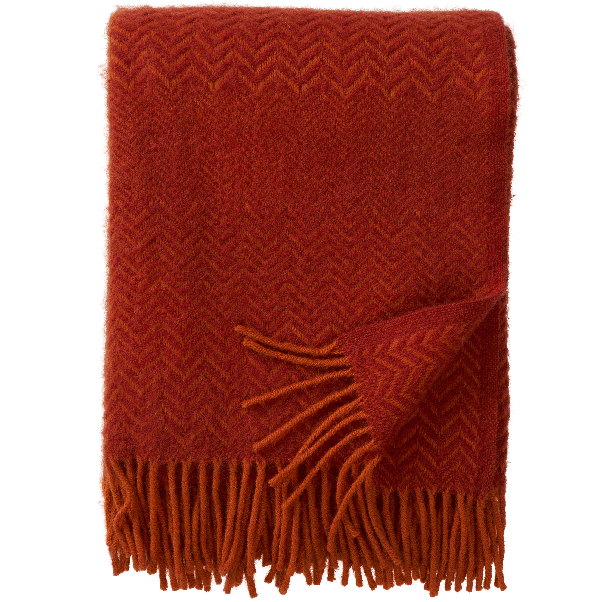 Zigzag Ruby 130x200cm Eco Lambswool Throw