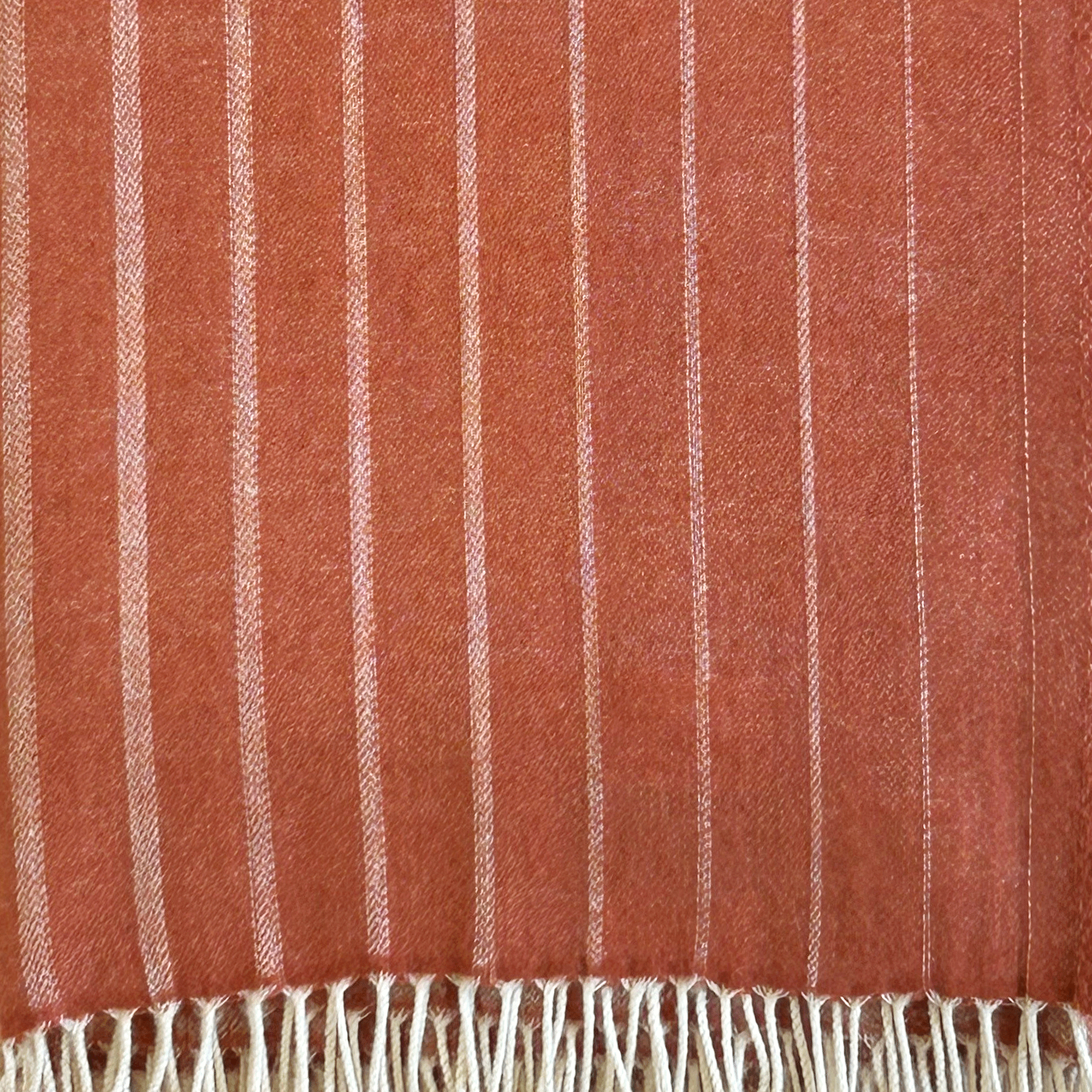 Irregular Stripes Rust 130x200cm Superfine Merino Throw