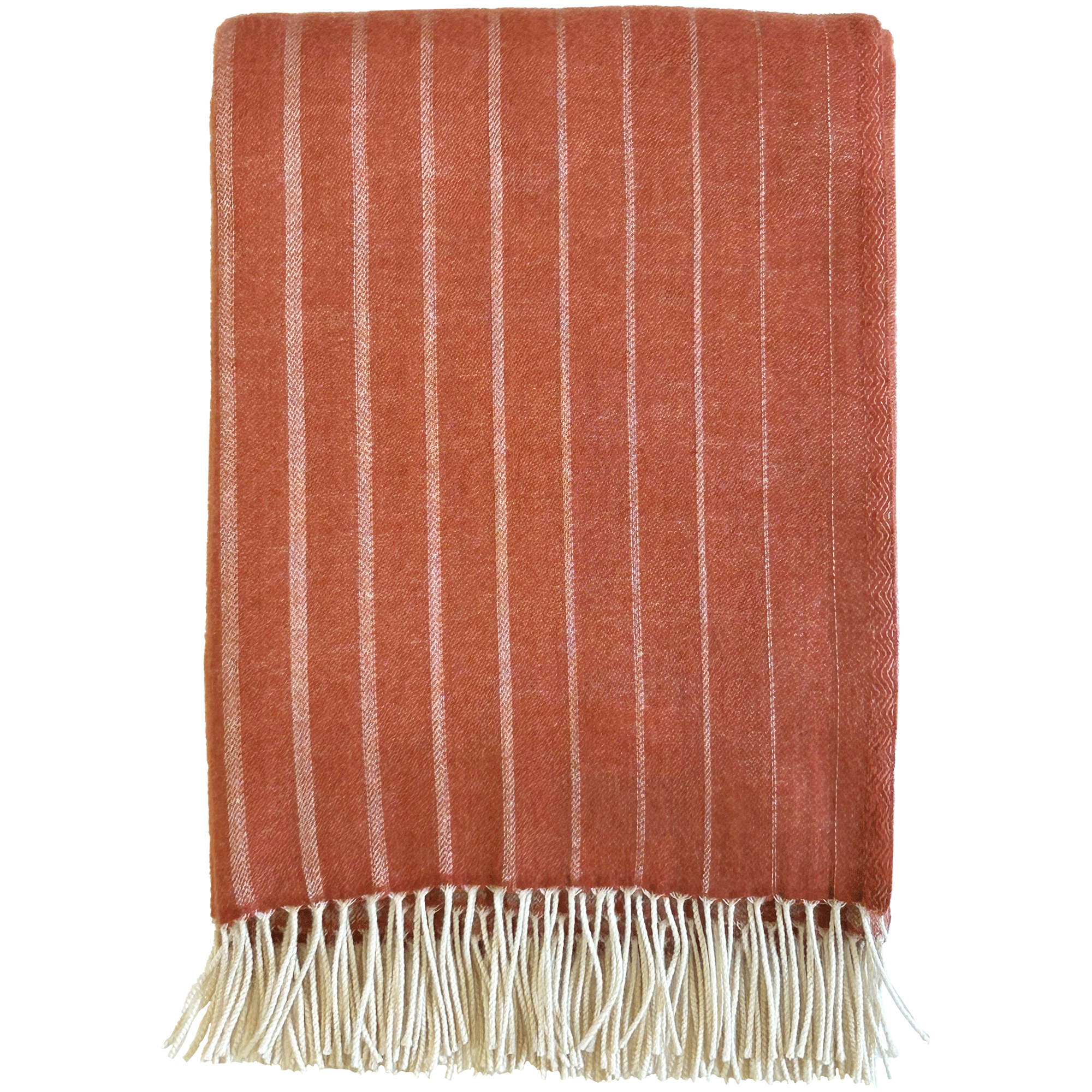 Irregular Stripes Rust 130x200cm Superfine Merino Throw
