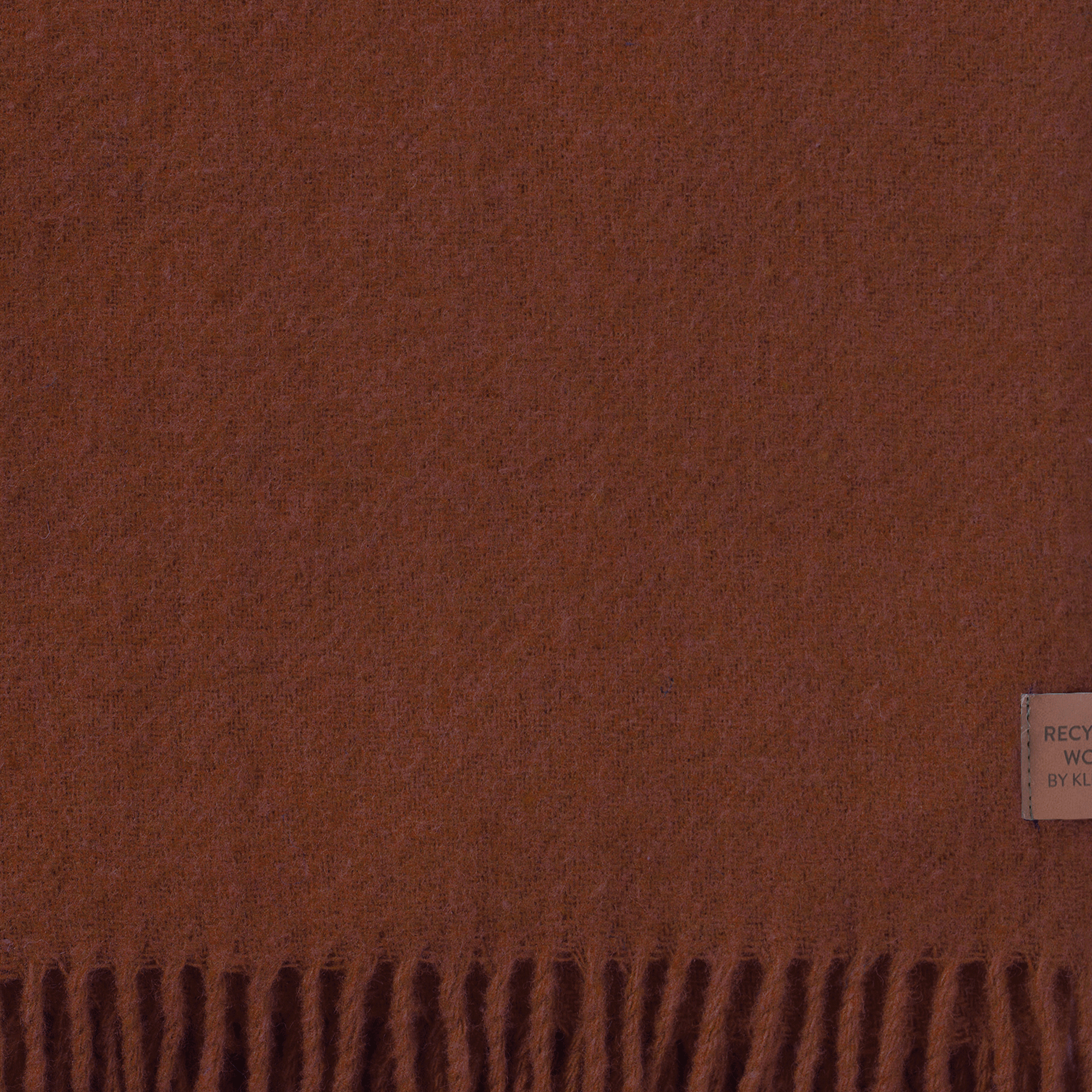 True Rust 130x180cm New and Recycled Lambs Wool Throw