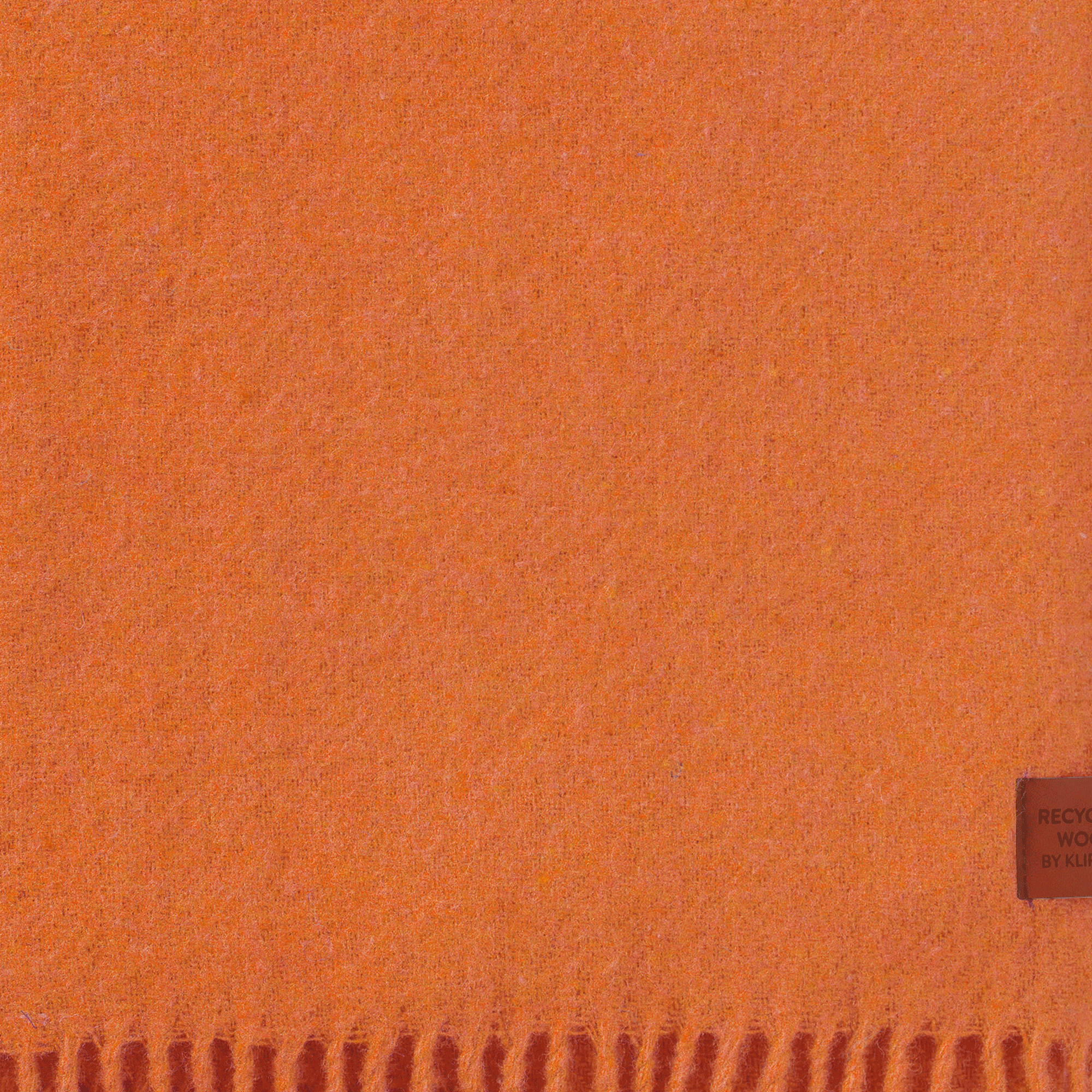True Orange 130x180cm New and Recycled Lambs Wool Throw