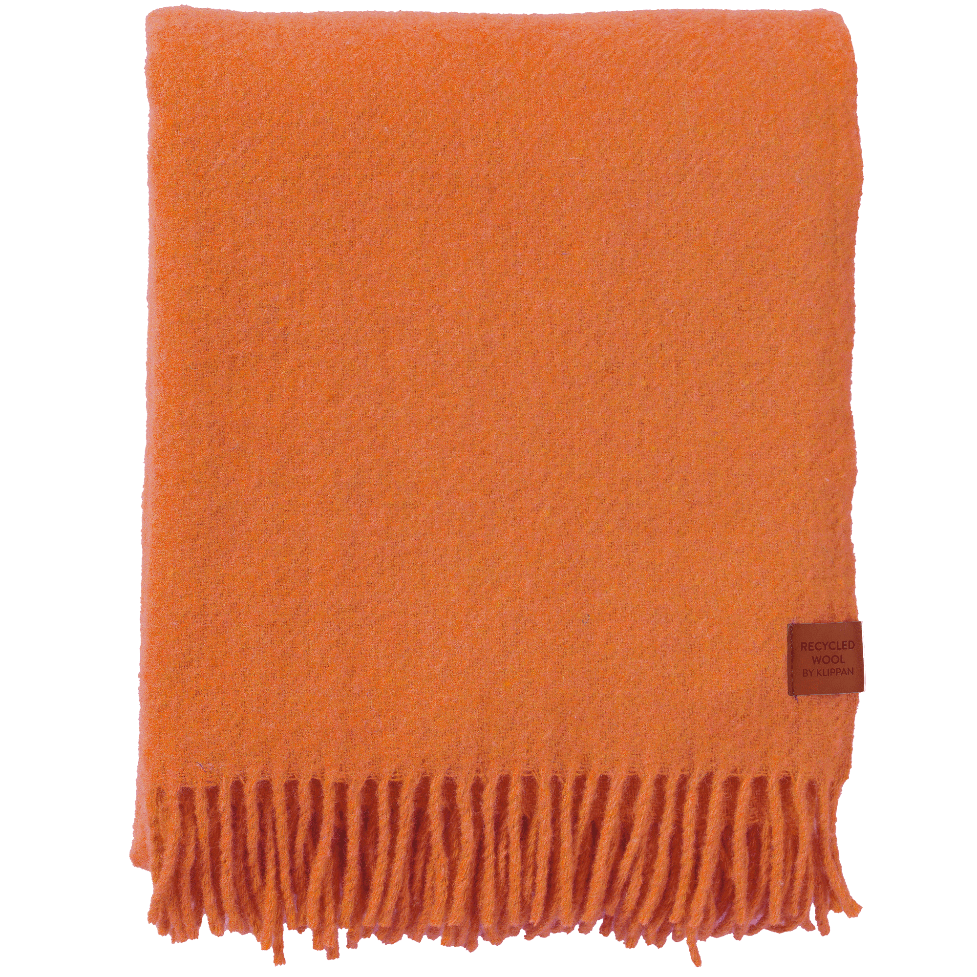True Orange 130x180cm New and Recycled Lambs Wool Throw