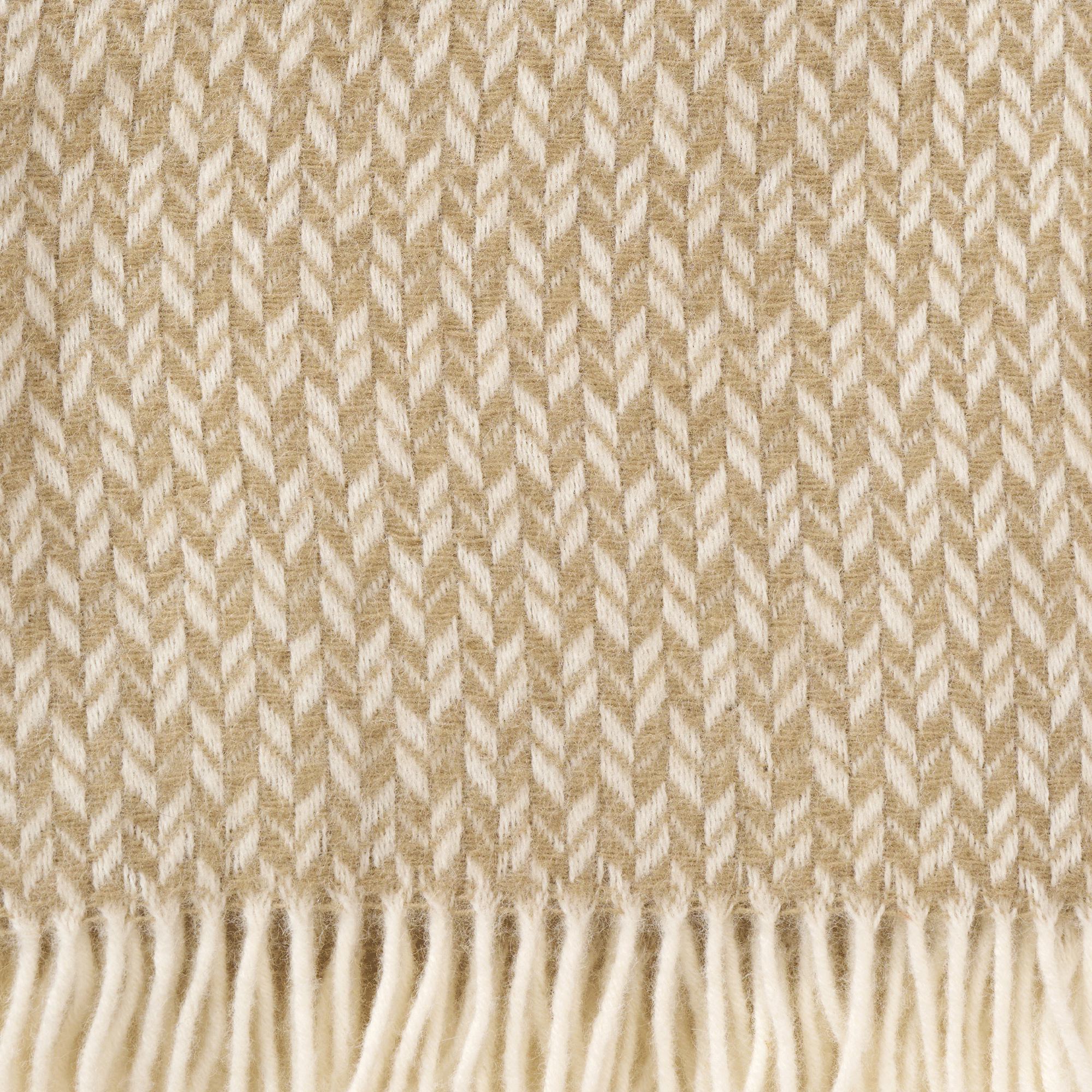 Lovik Beige 130x200cm Recycled Wool Throw
