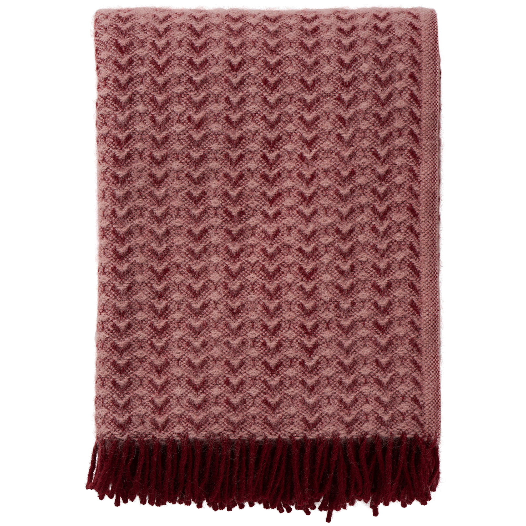 Ilse Bordeaux/Pink 130x200cm Eco Lambswool Throw