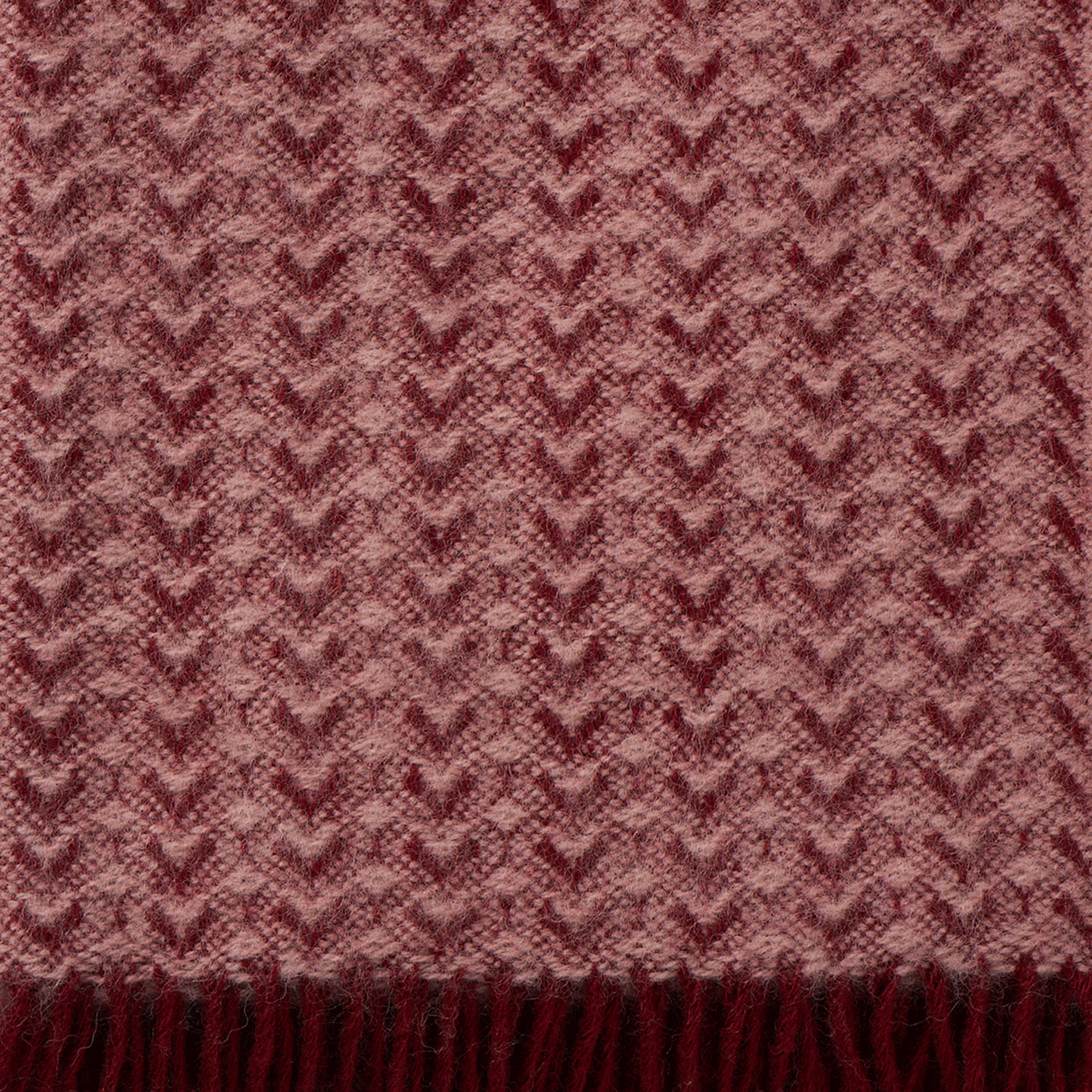 Ilse Bordeaux/Pink 130x200cm Eco Lambswool Throw