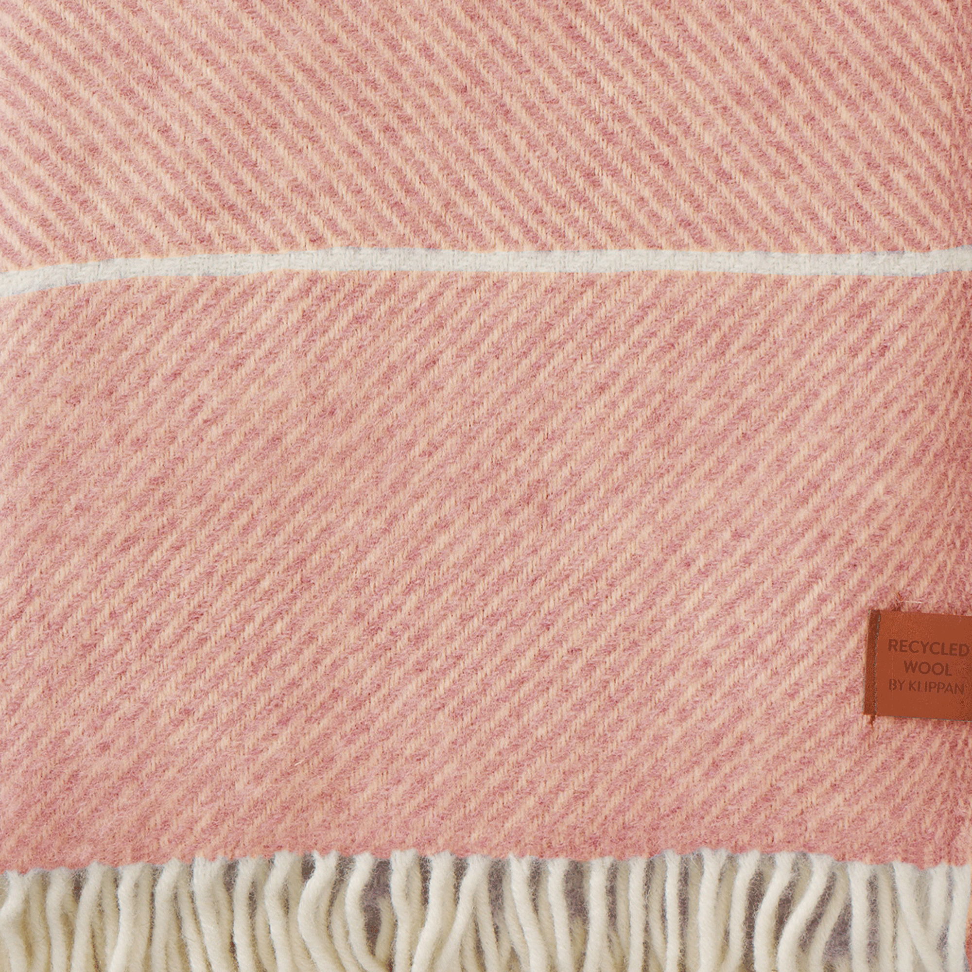 Frank Salmon Pink 130x180cm Recycled Wool Throw