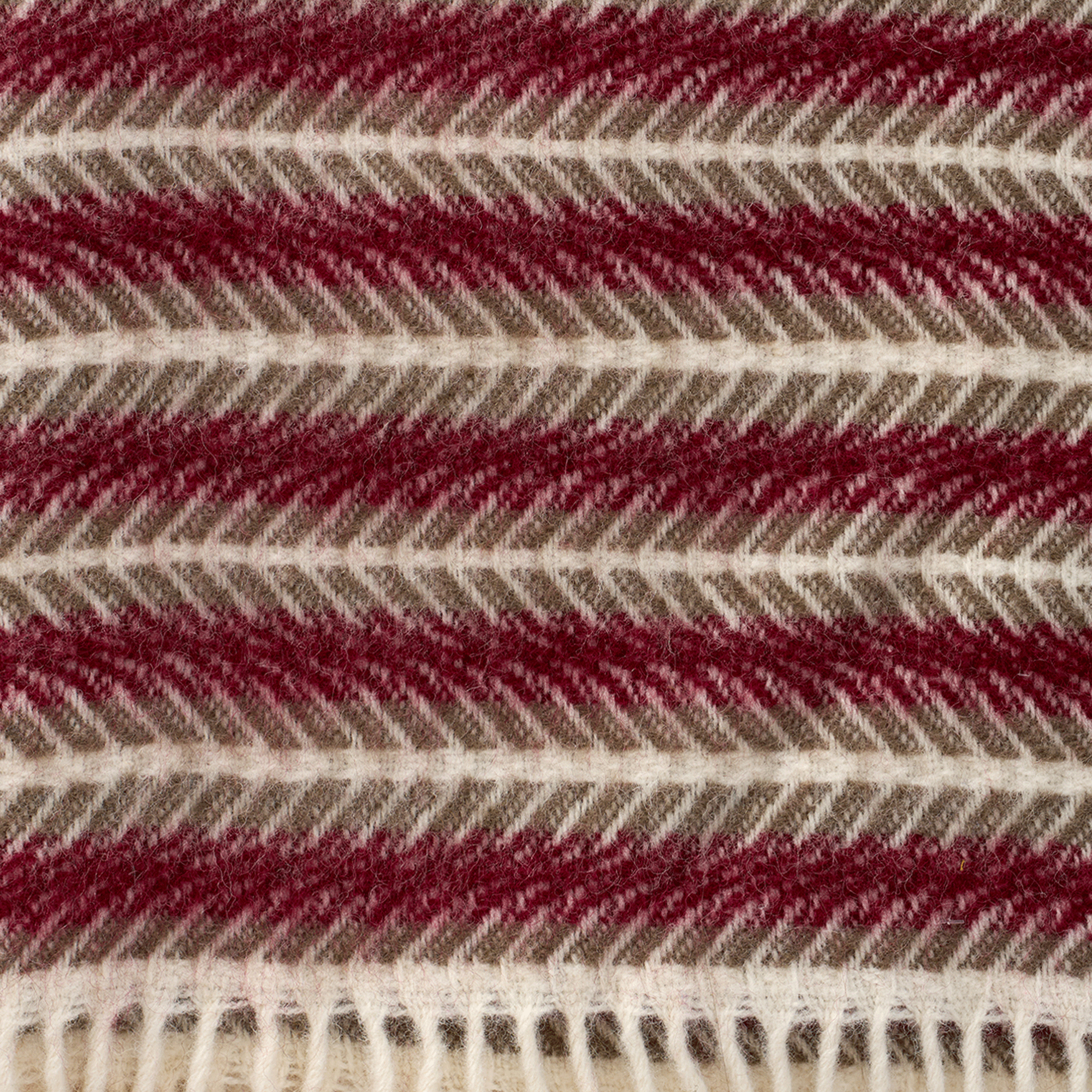 Oscar Burgundy 130x200cm Lambswool Throw