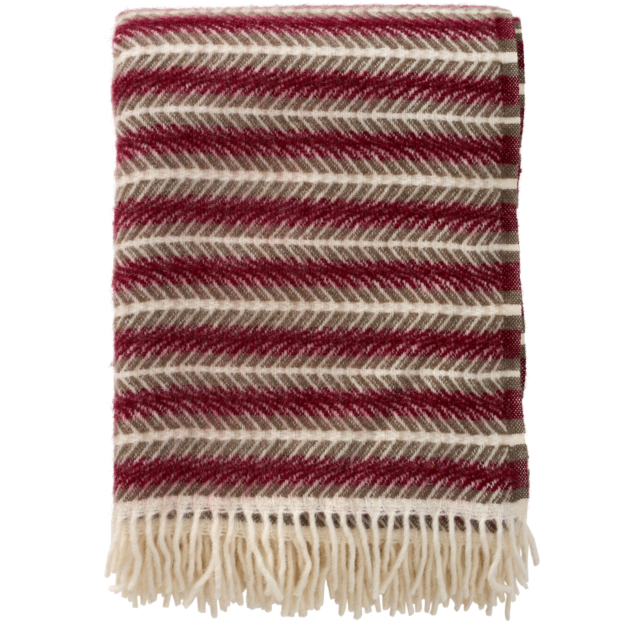 Oscar Burgundy 130x200cm Lambswool Throw