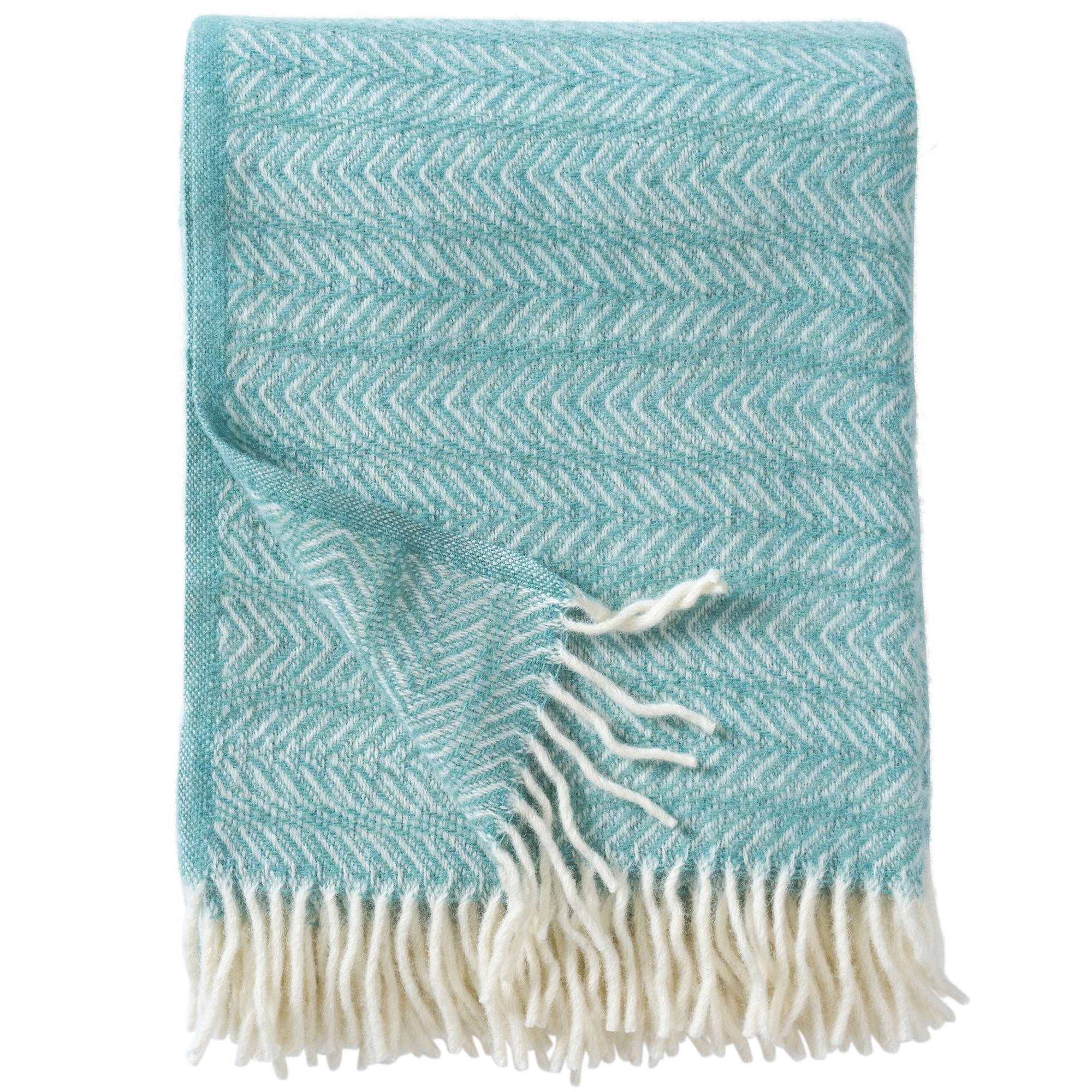 Point Turquoise 130x200cm Recycled Wool Throw