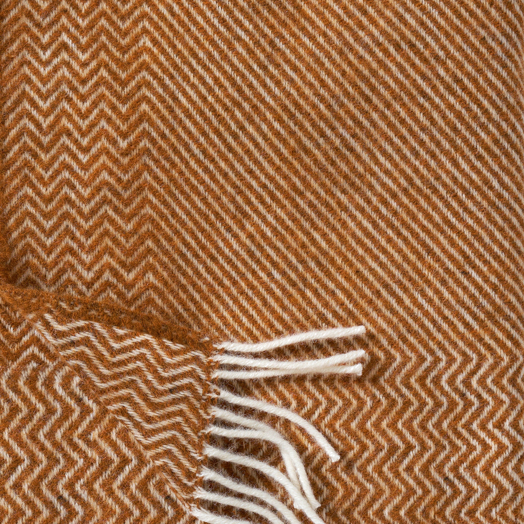 Bazaar Cumin/Natural White 130x200cm Eco Lambswool Throw