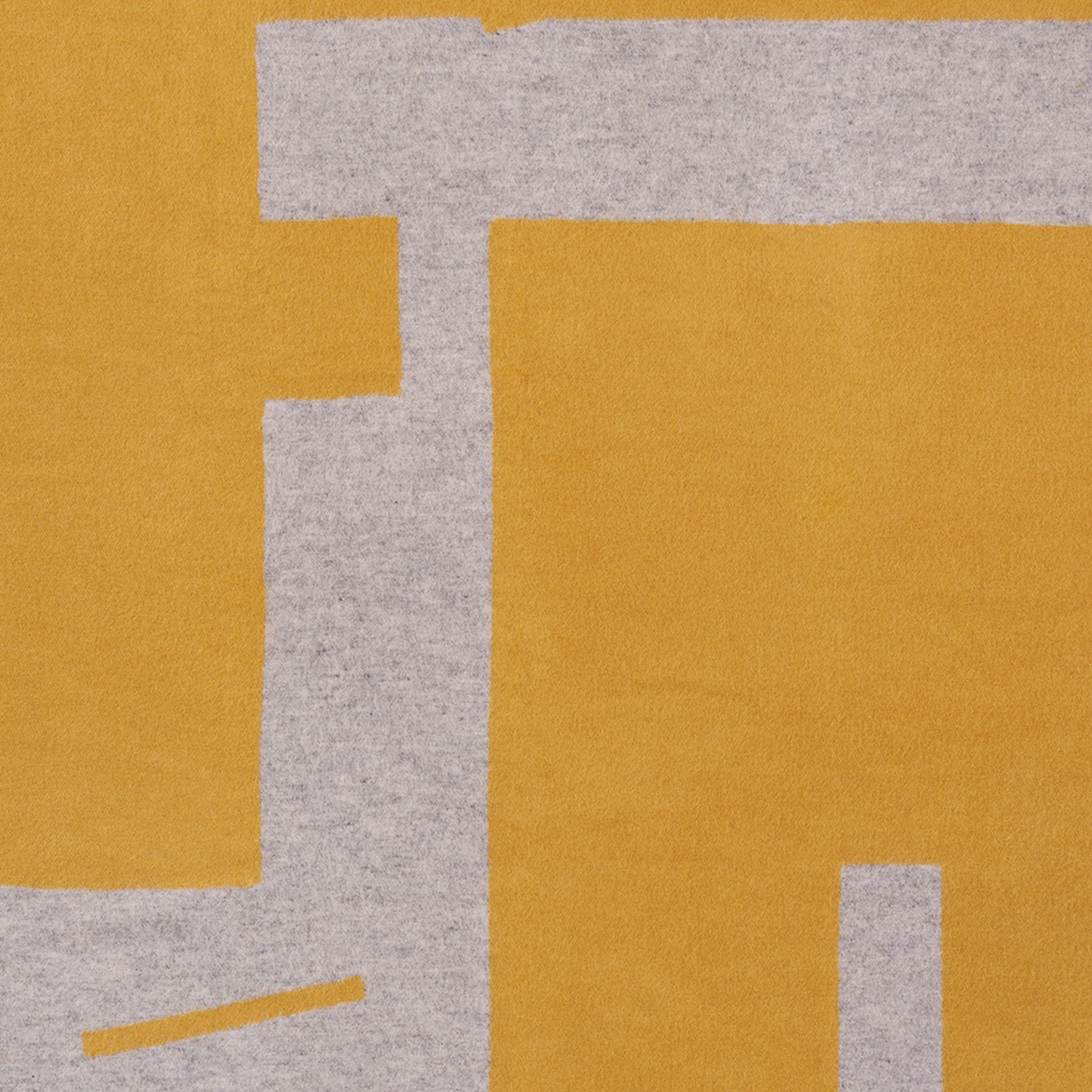 Sankt Petri Plan Brass & Light Grey 130x180cm Woven Eco Lambswool Blanket