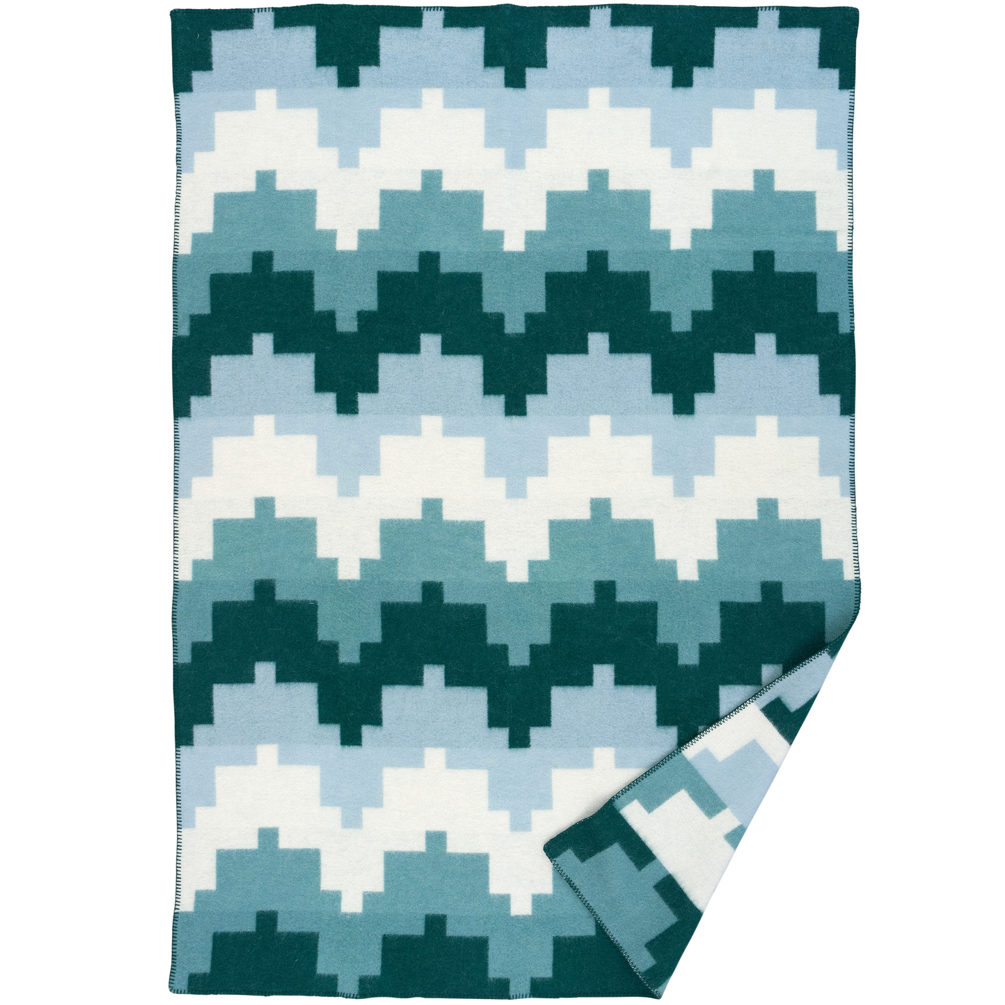 Silhouette Green 130x180cm Lambswool Blanket