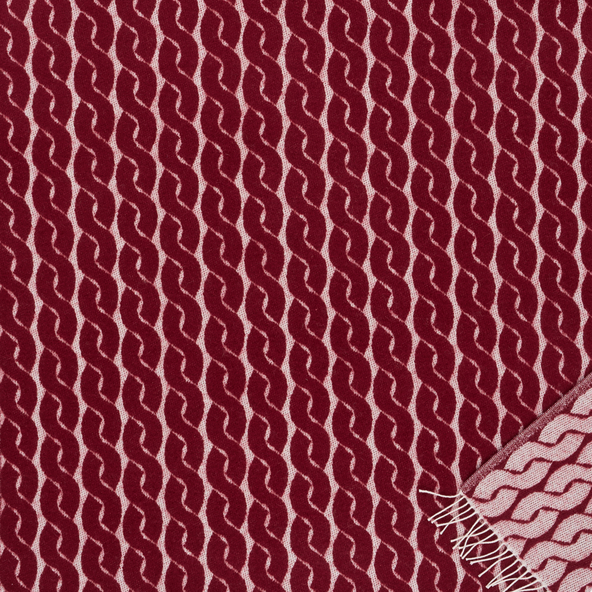 Knit Burgundy 130x180cm Lambswool Blanket