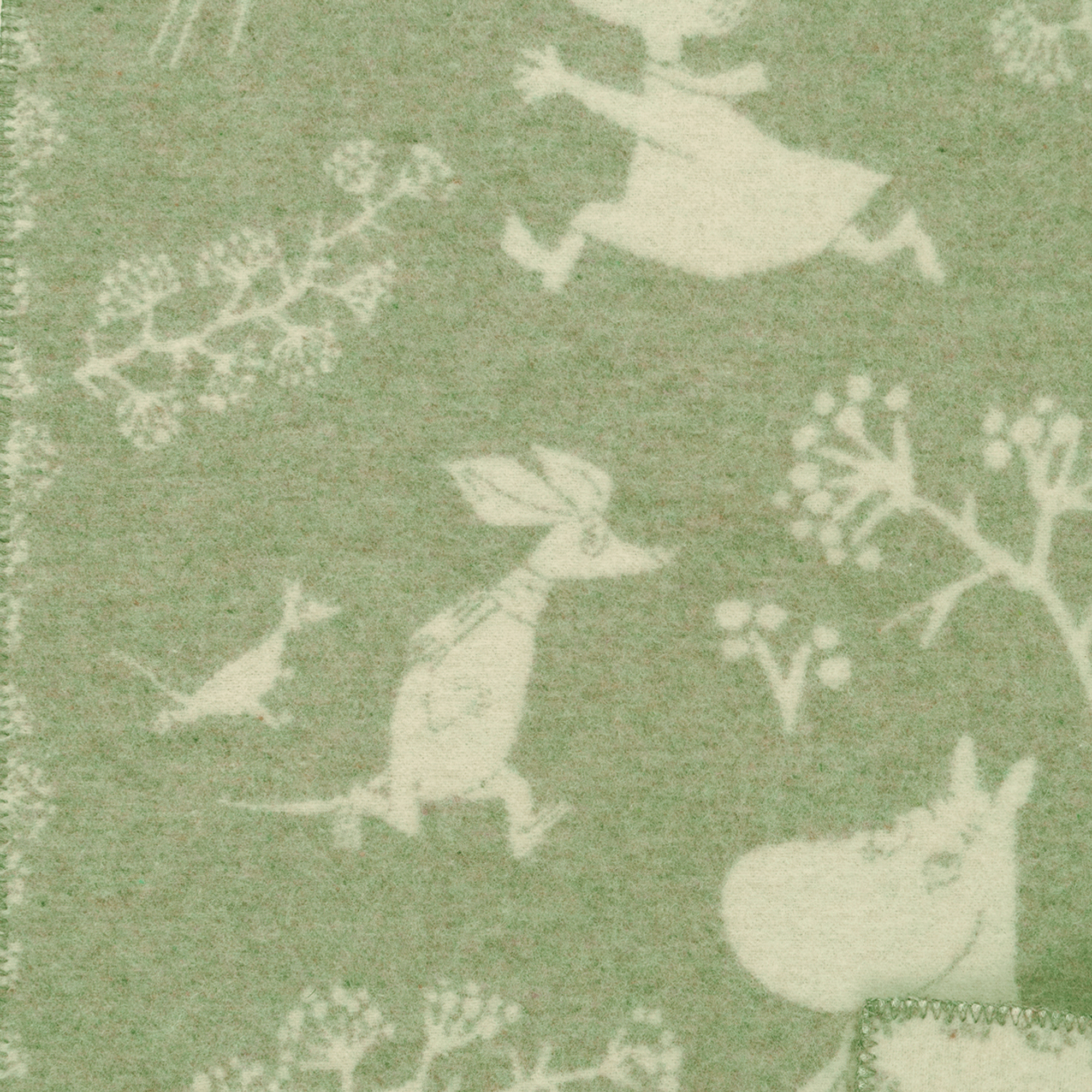 Moomin Winterland Frost Green 65x90cm Eco Woven Lambswool Blanket