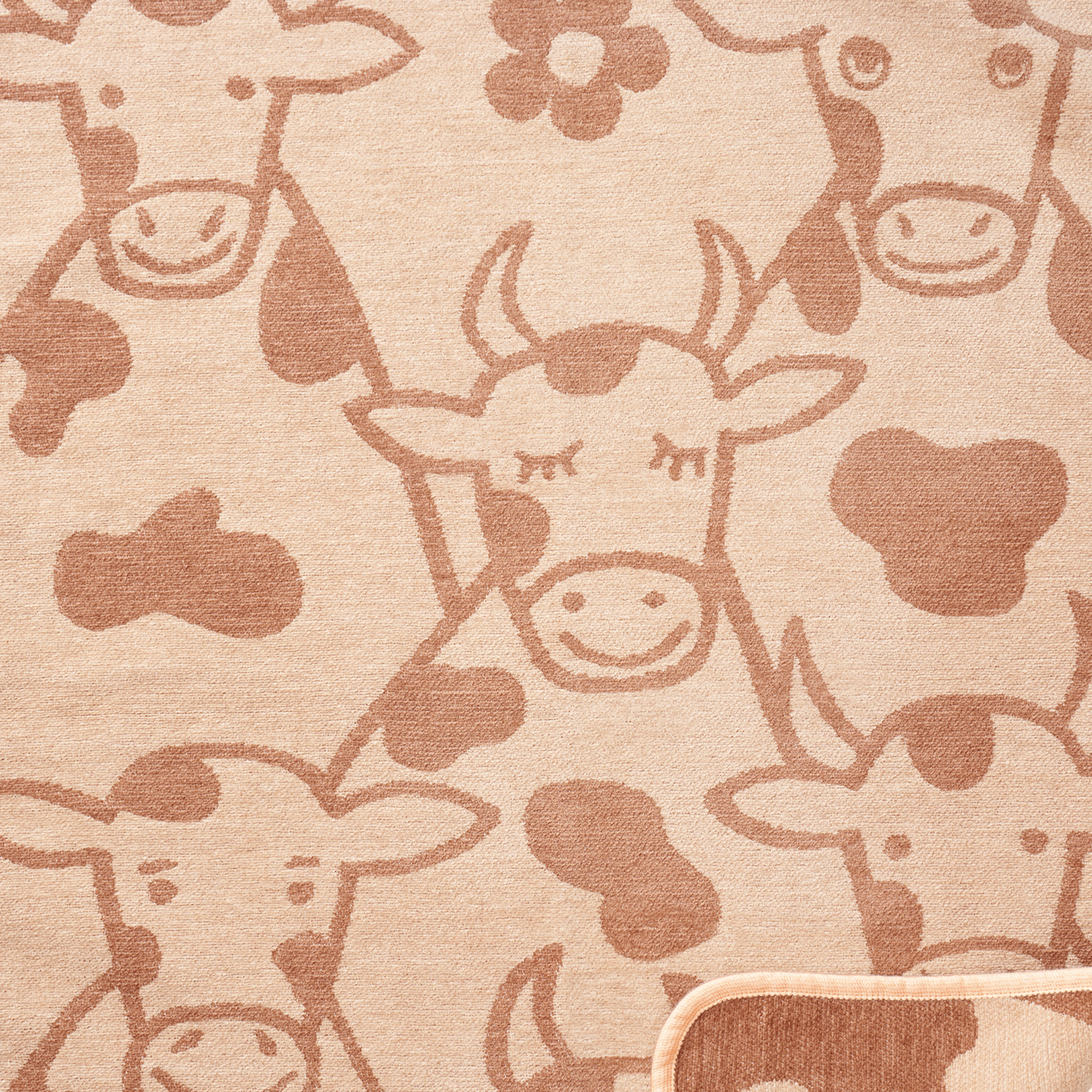 Muu Beige 70x90cm Organic Cotton Chenille Blanket