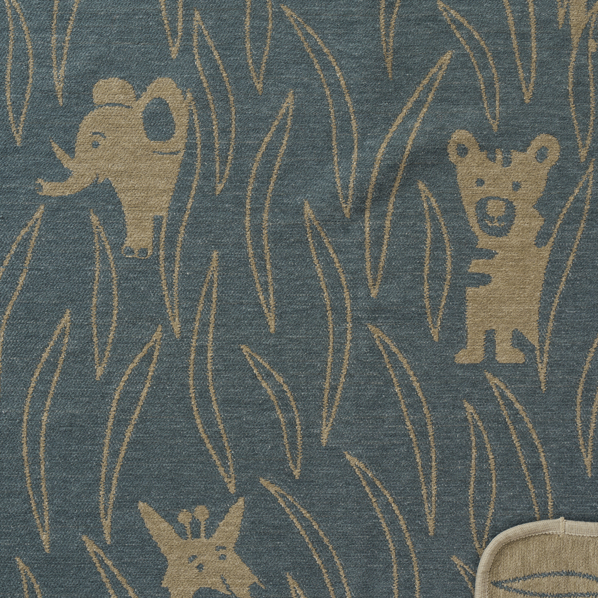 Hide & Seek Dusk Blue 70x90cm Organic Cotton Chenille Blanket