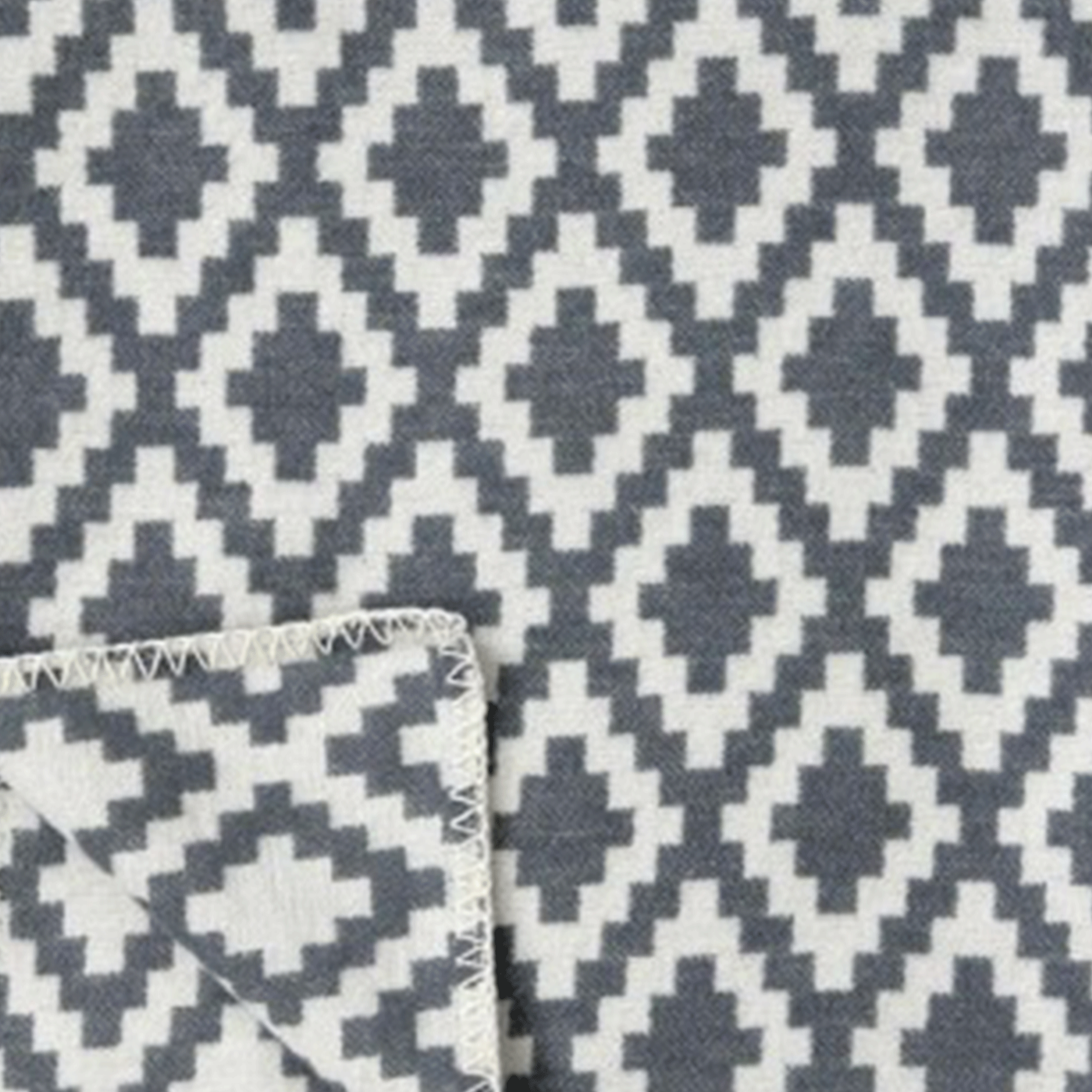 Diamonds Grey 140x180cm Organic Cotton Blanket