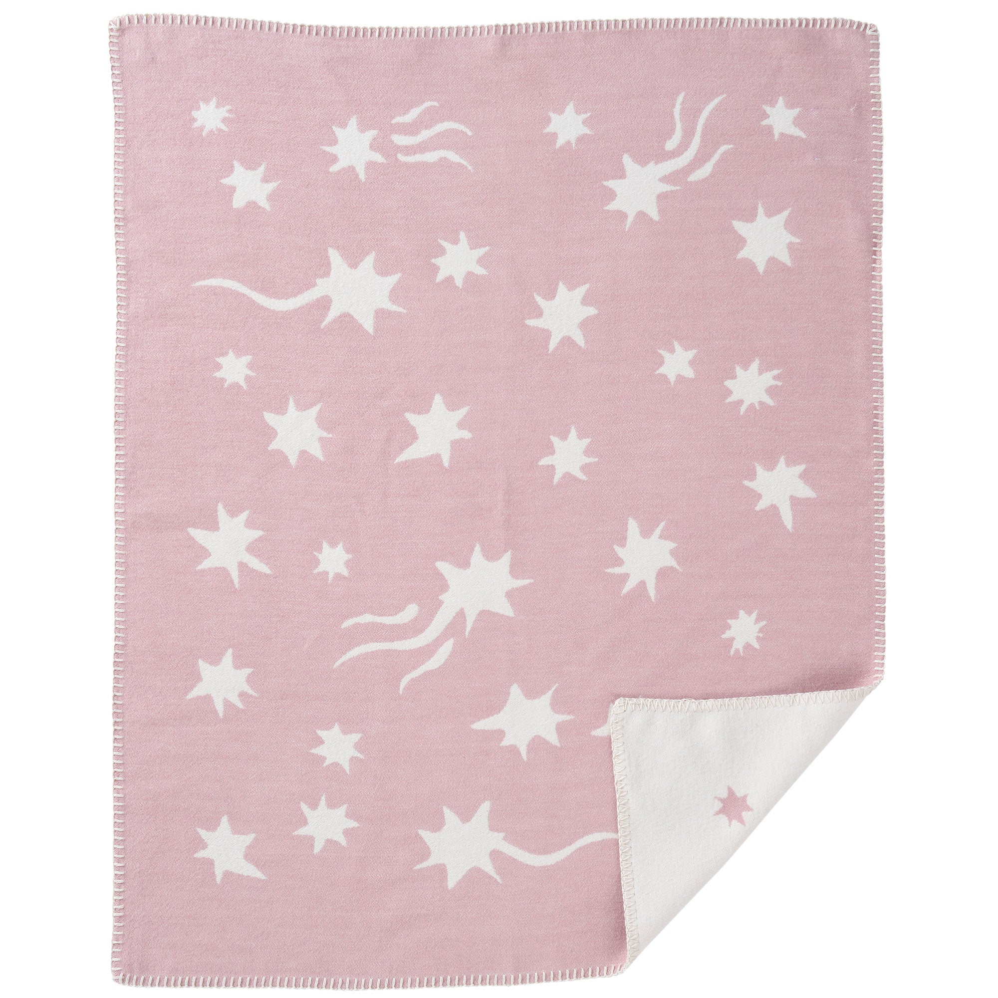 Shooting Star Pink 70x90cm Organic Brushed Cotton Blanket