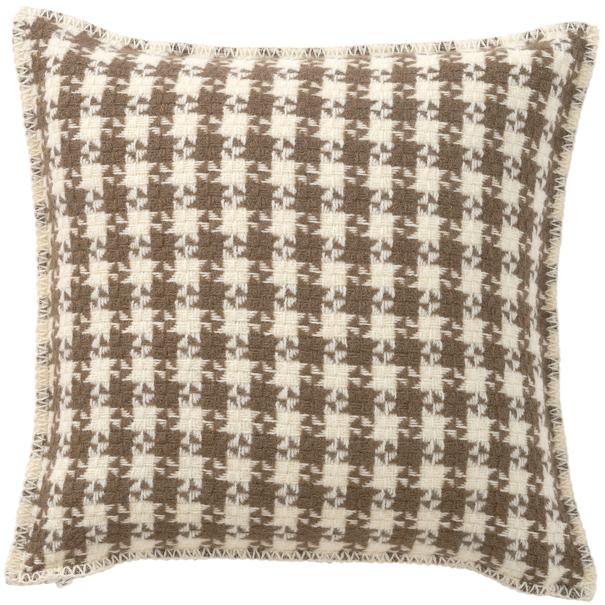Dogtooth Mud 45x45cm Lambswool Cushion Cover