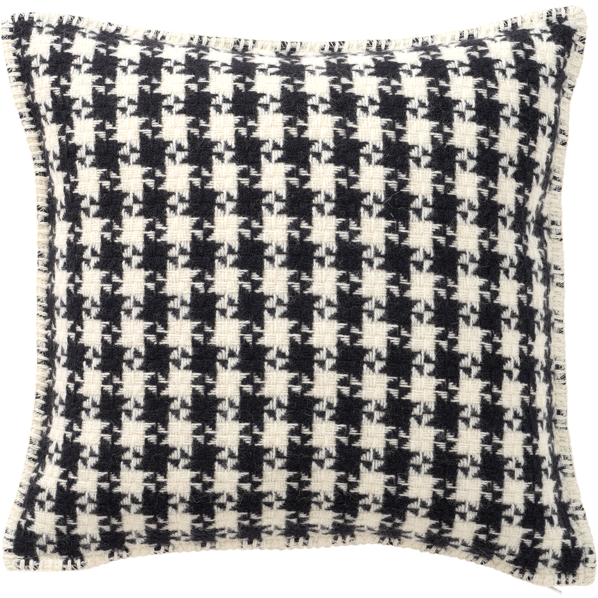 Dogtooth Black 45x45cm Lambswool Cushion Cover