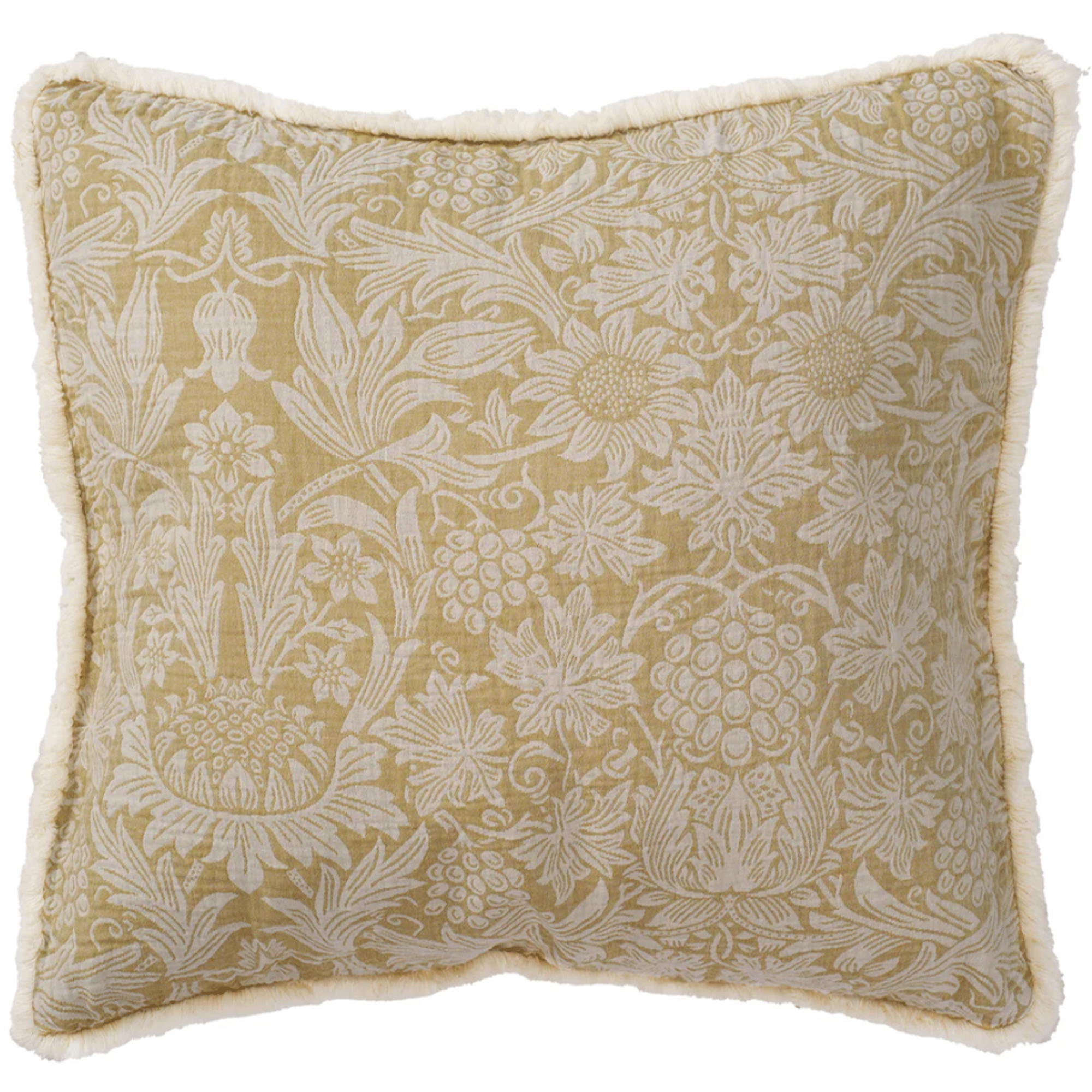 Sunflower Frill Golden 50x50cm Cotton Cushion Cover