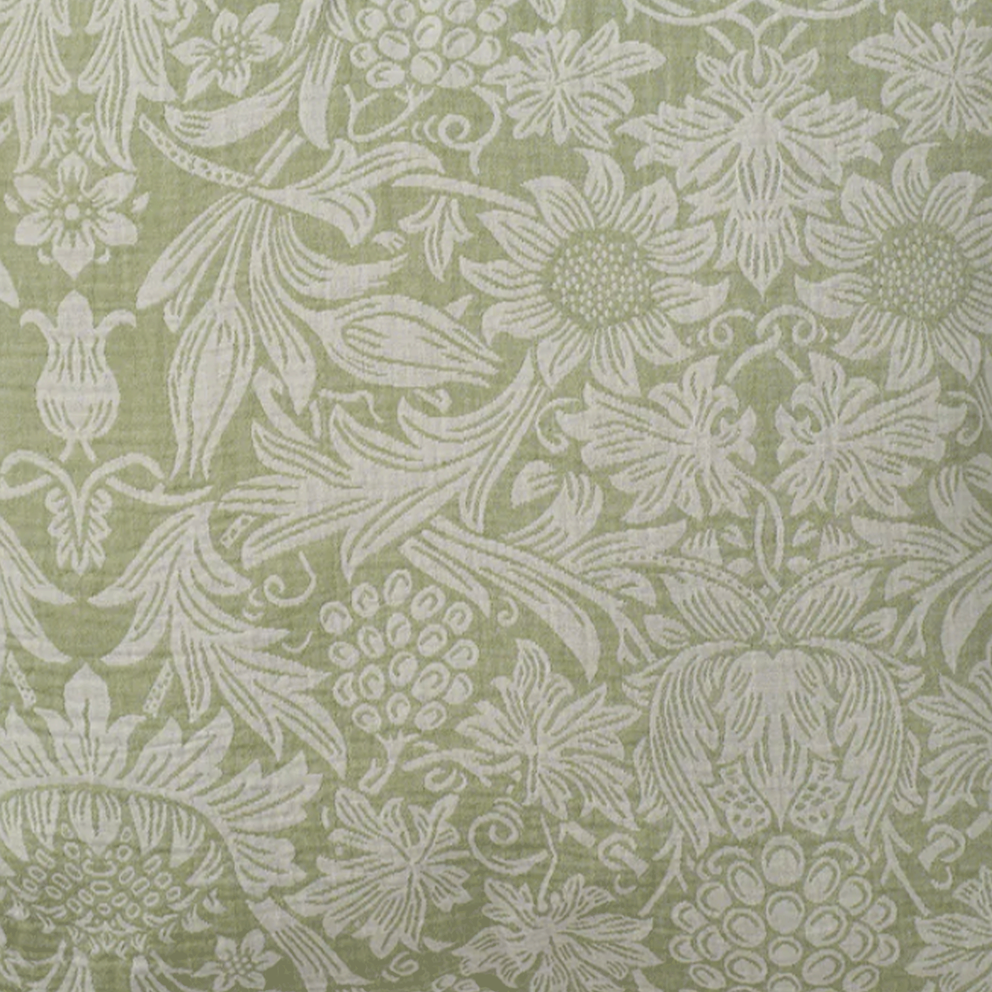 Sunflower Frill Green 50x50cm Cotton Cushion Cover