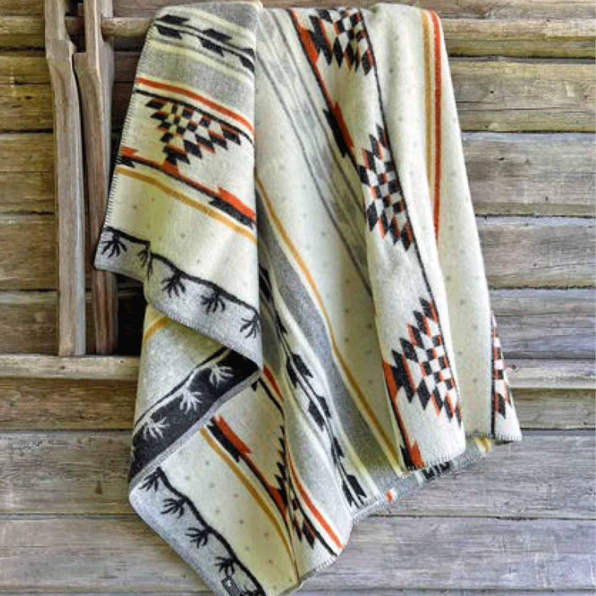 Sundborn Rust 130x180cm Woven Eco Lambswool Blanket