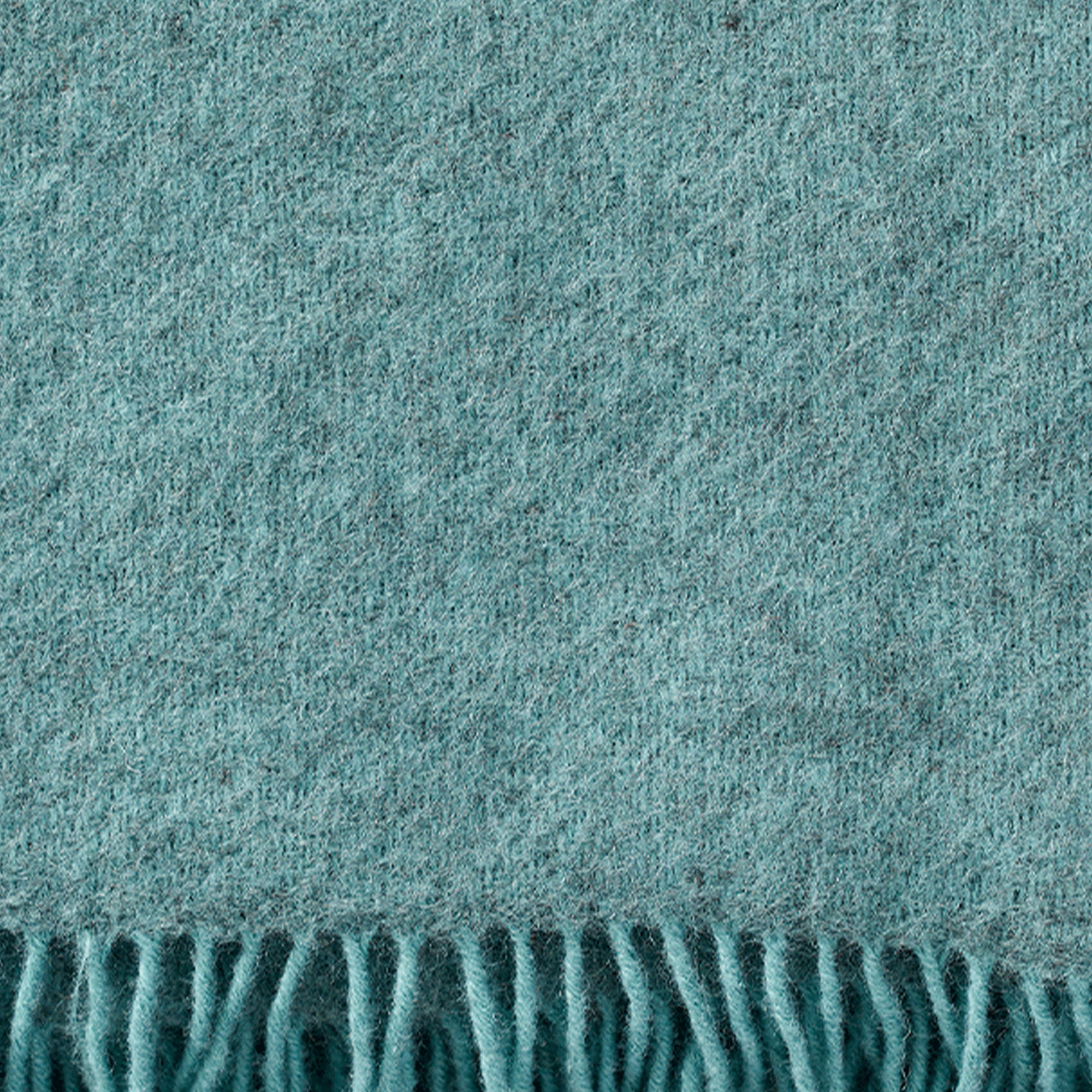 Gotland Turquoise 130x200cm Brushed Wool Throw