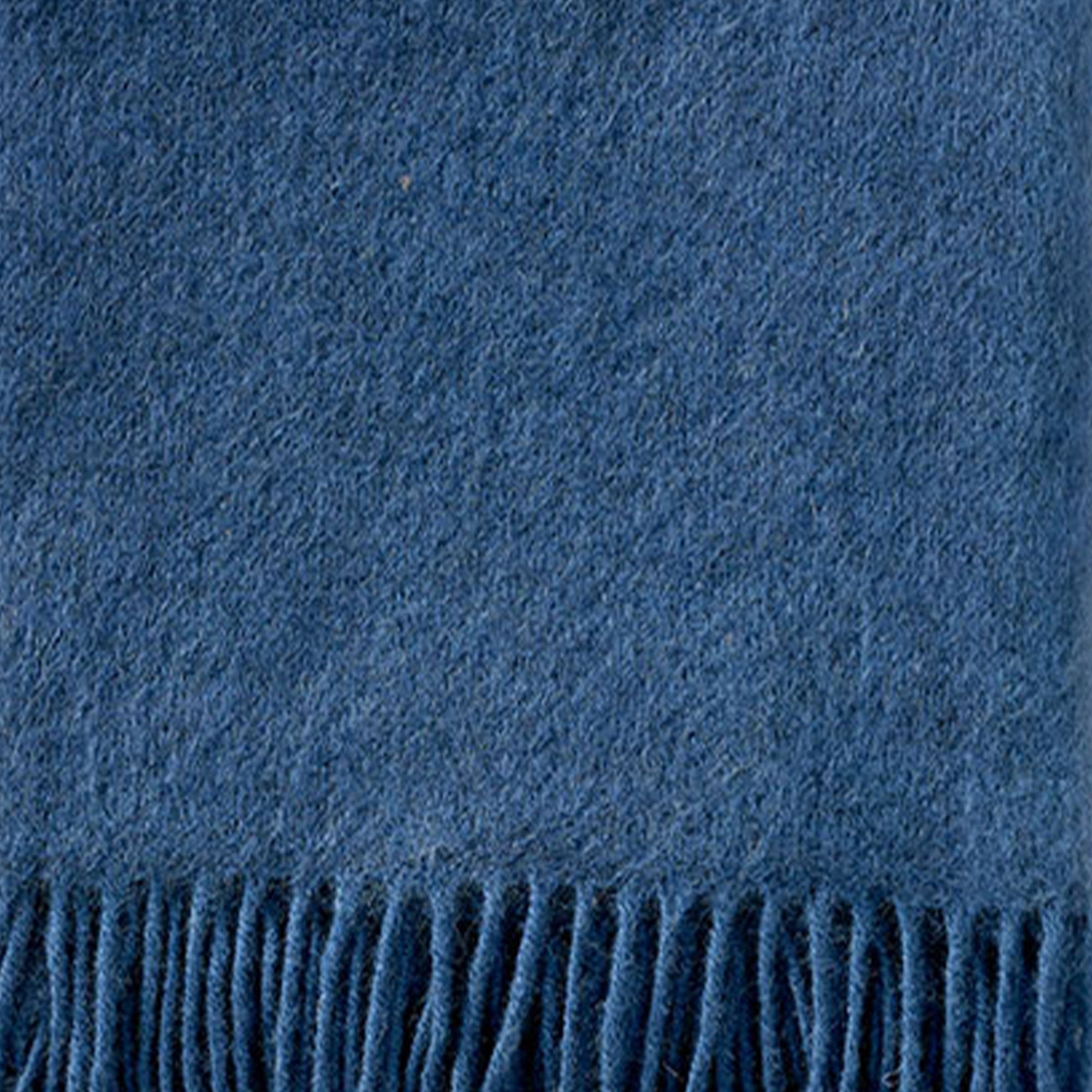 Gotland Sea Blue 130x200cm Brushed Wool Throw