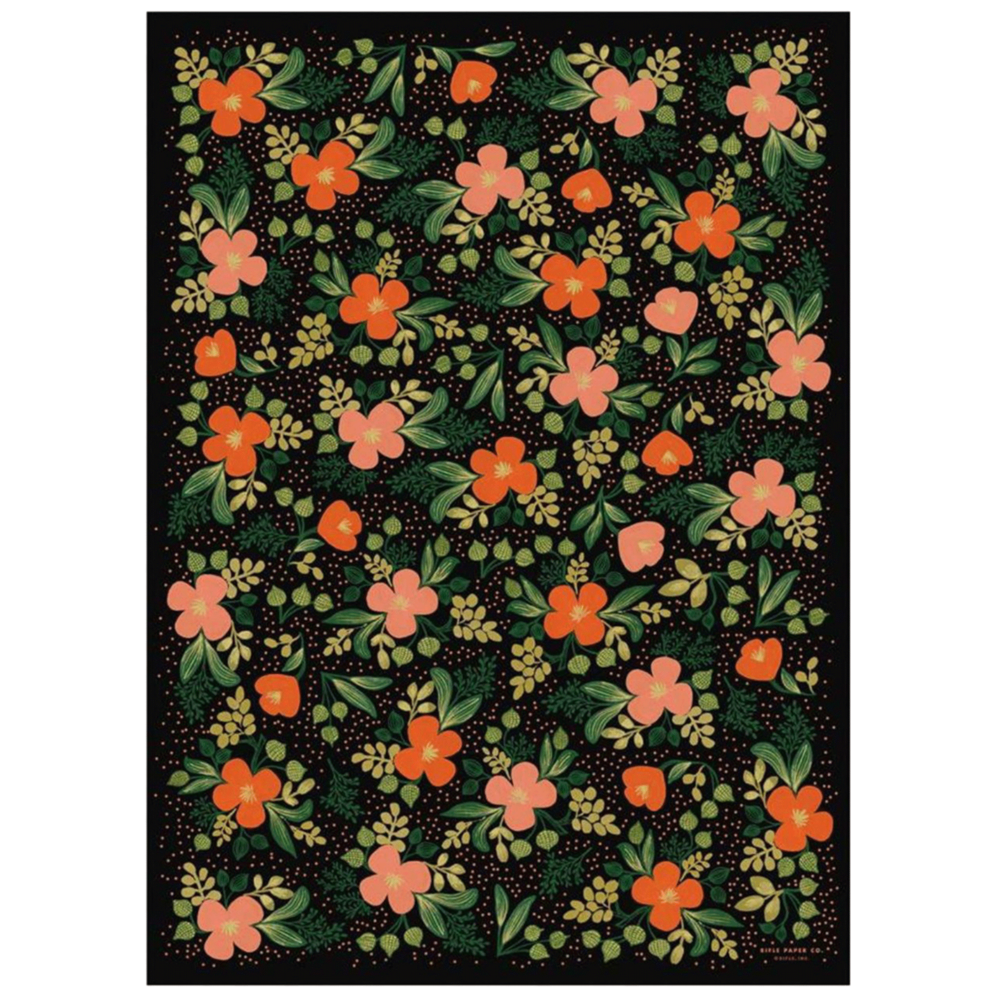 Midnight Floral Gift Wrap