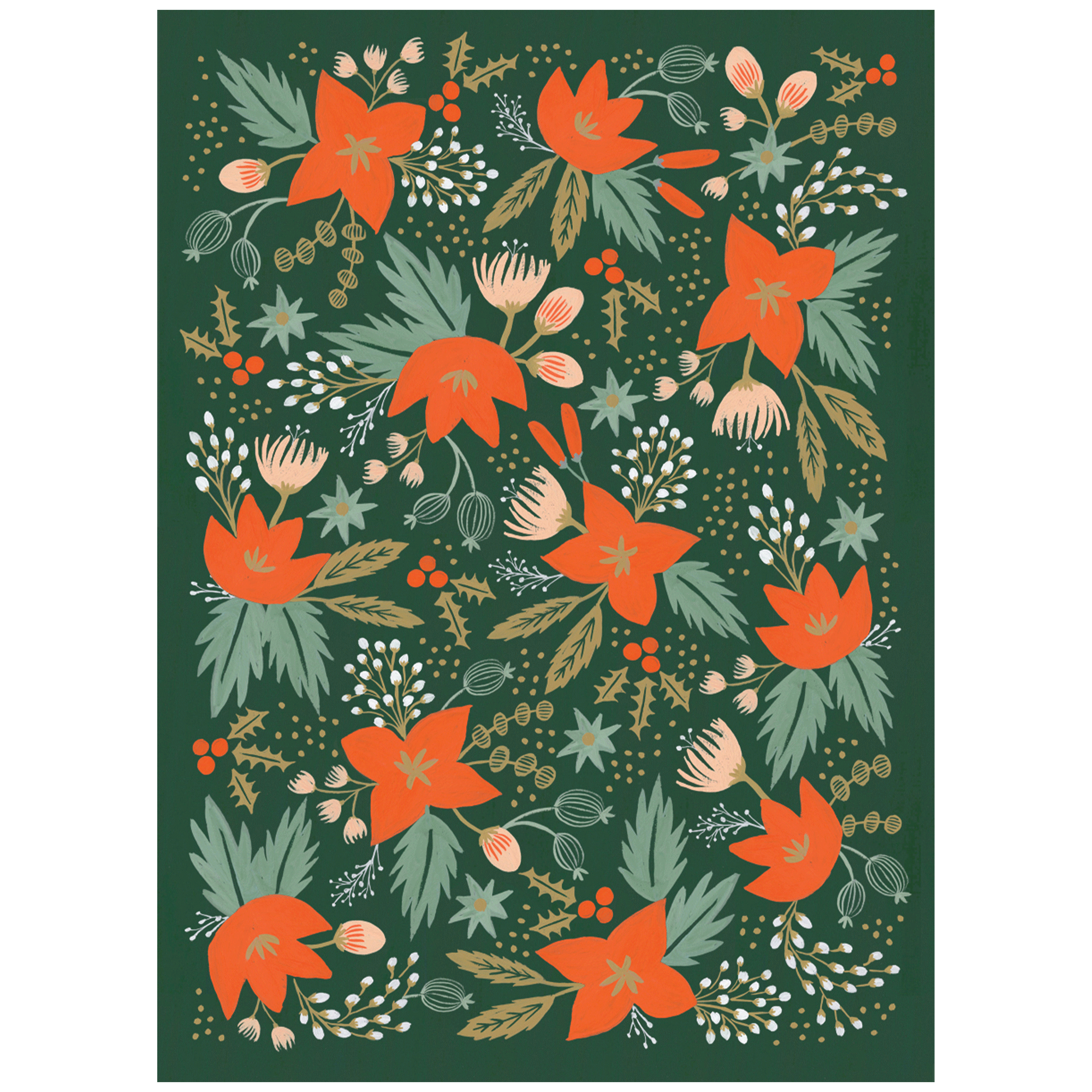 Holiday Greens Gift Wrap