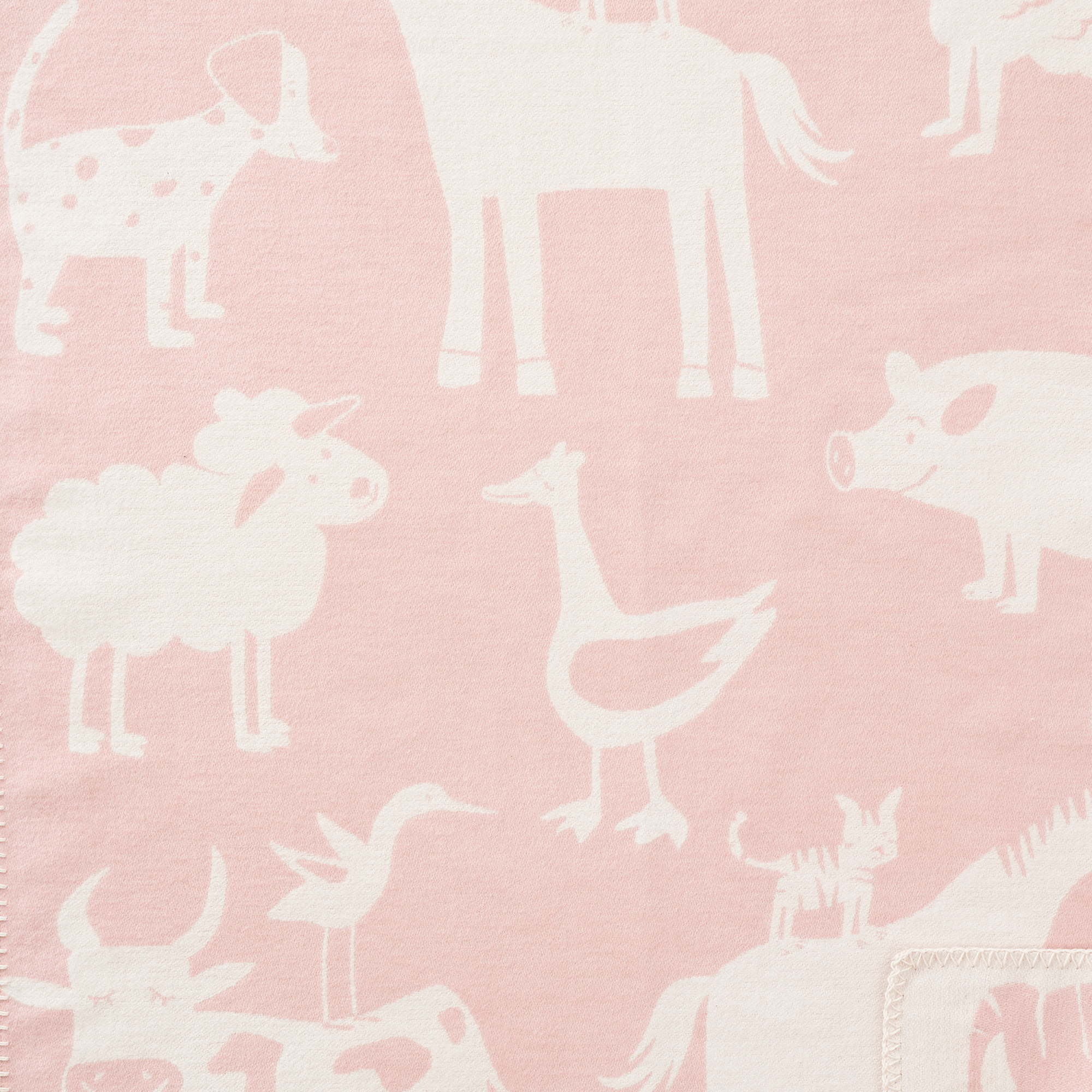 Farm Pink 70x90cm Organic Brushed Cotton Blanket