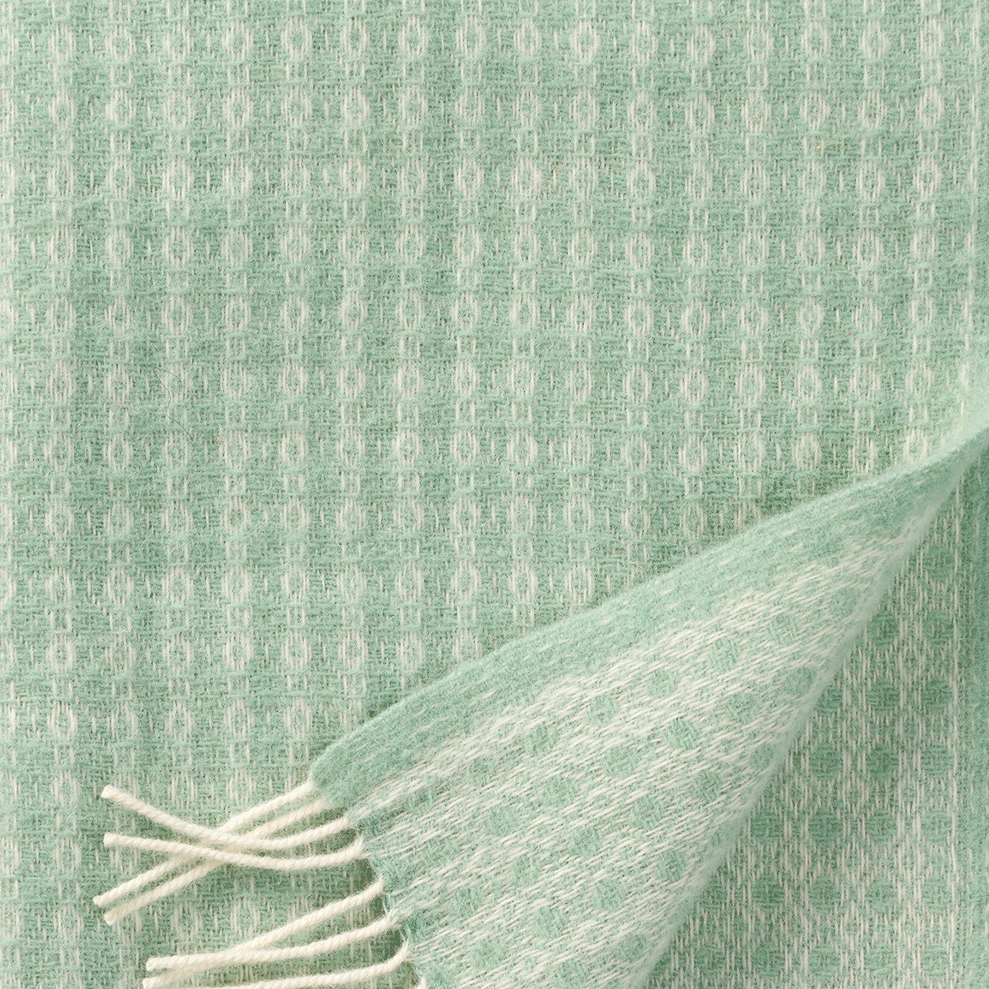 Loop Mint 130x200cm Brushed Lambswool Throw