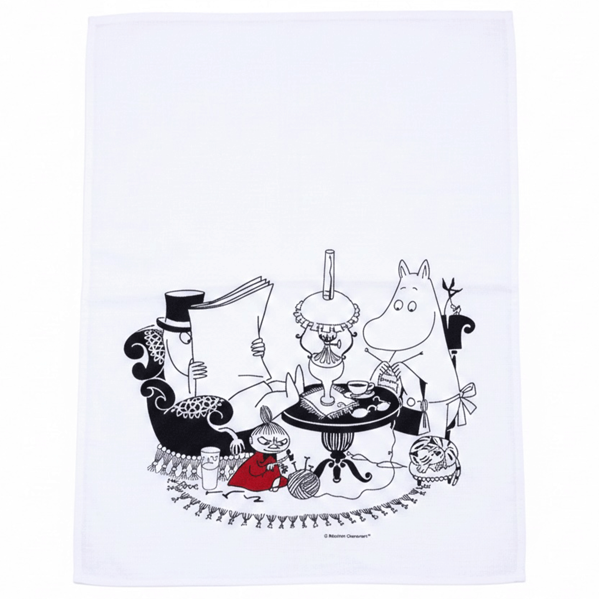 Moomin Papa Reading Cotton & Linen Kitchen  Towel