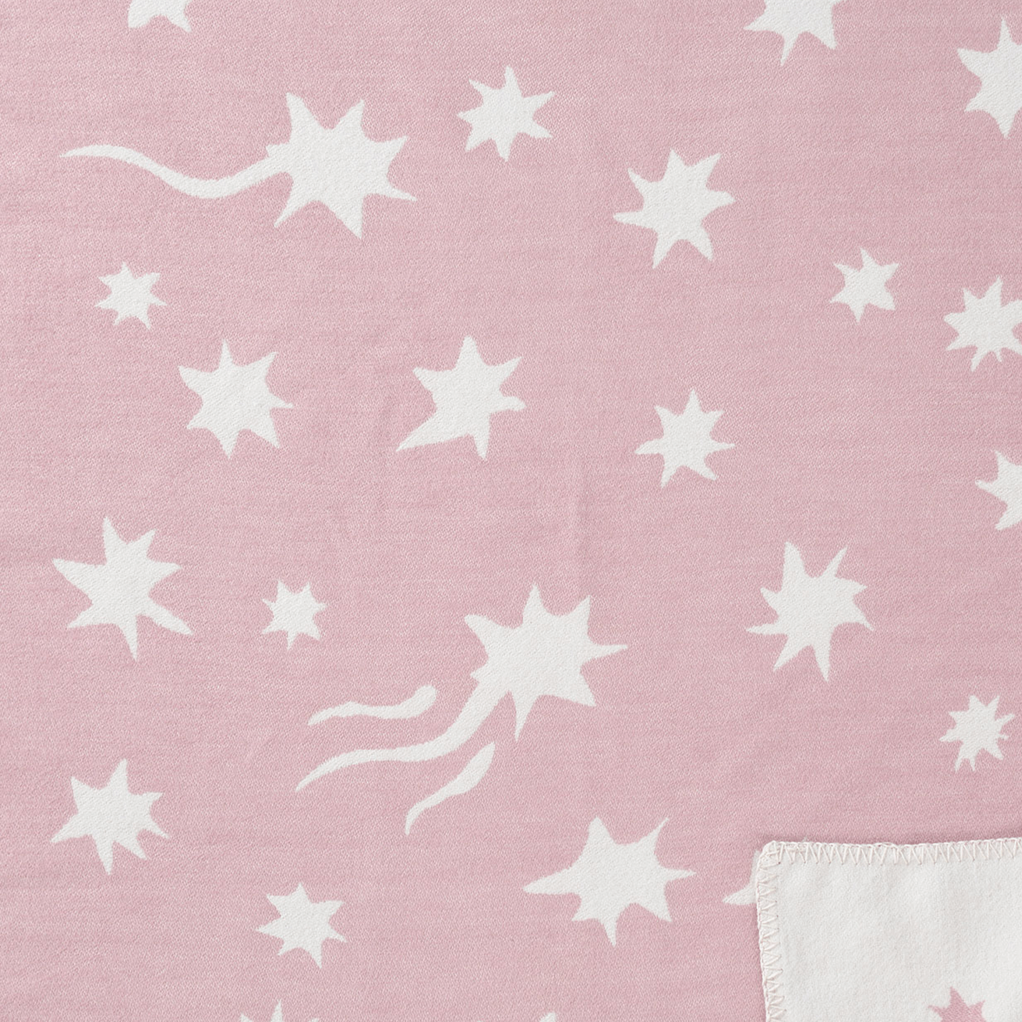 Shooting Star Pink 70x90cm Organic Brushed Cotton Blanket