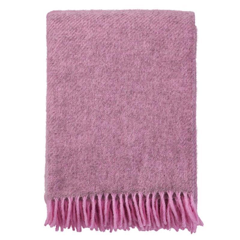 Gotland Pink 130x200cm Brushed Wool Throw