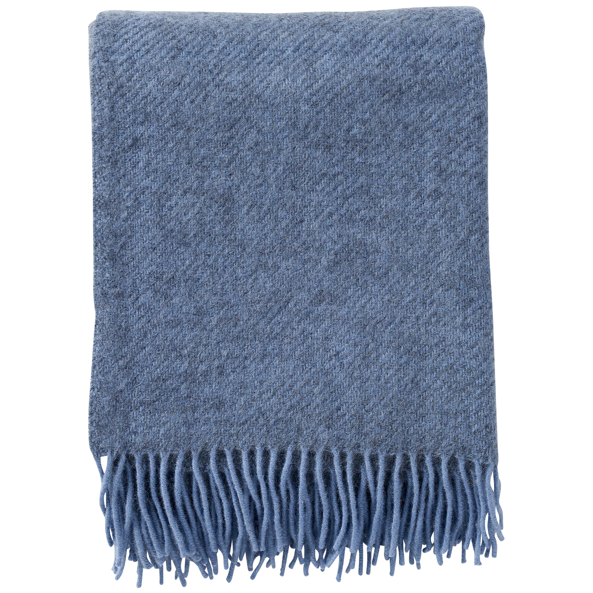 Gotland Infinity Blue 130x200cm Brushed Wool Throw