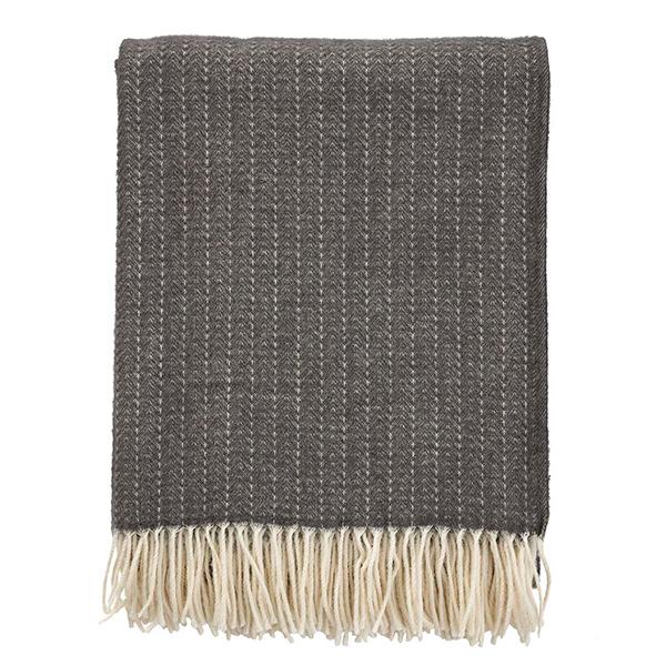 Pin Stripe Dark Grey 130x200cm Premium Cashmere & Merino Wool Throw