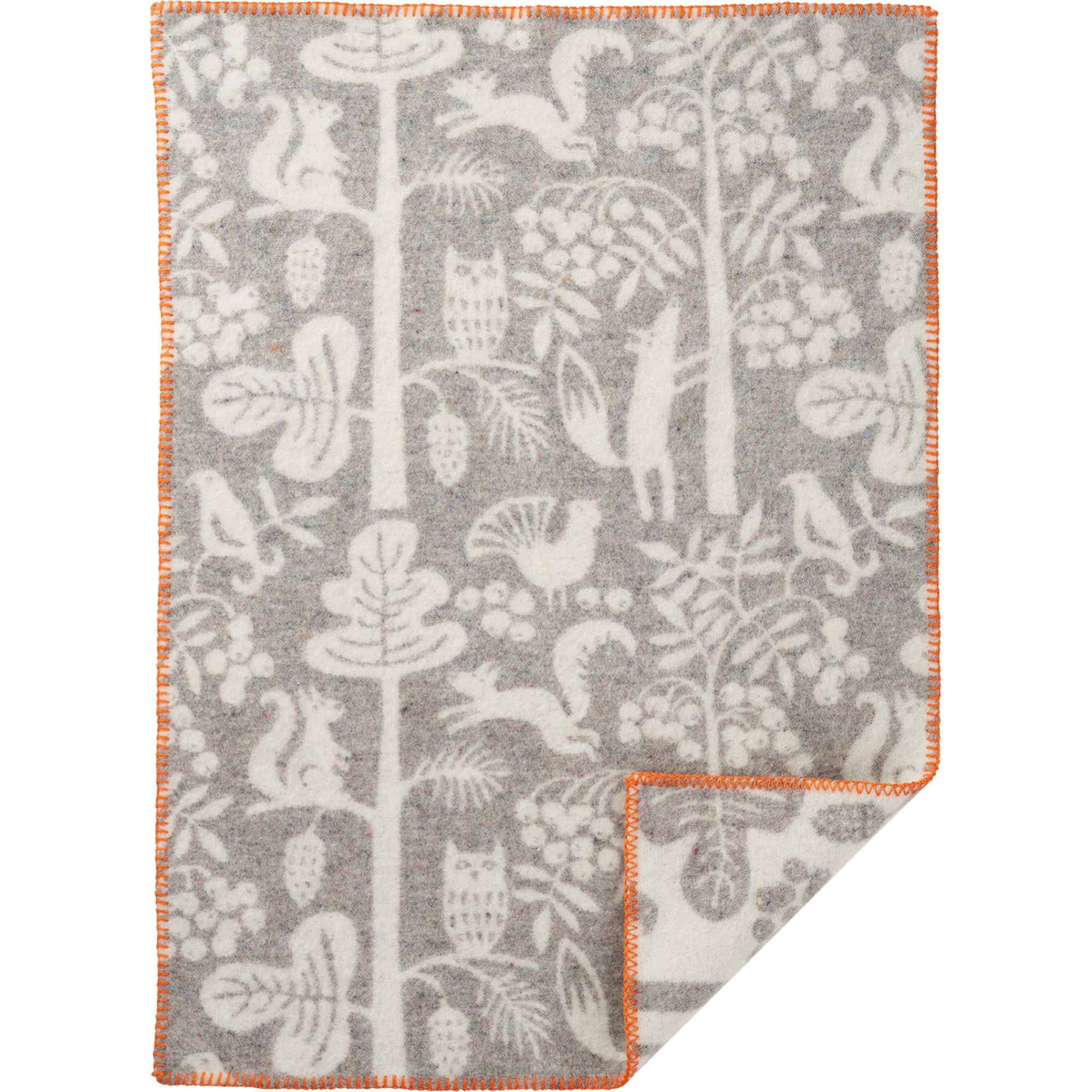Tree Climbers Grey 65x90cm Recycled Wool & Eco Lambswool Blanket