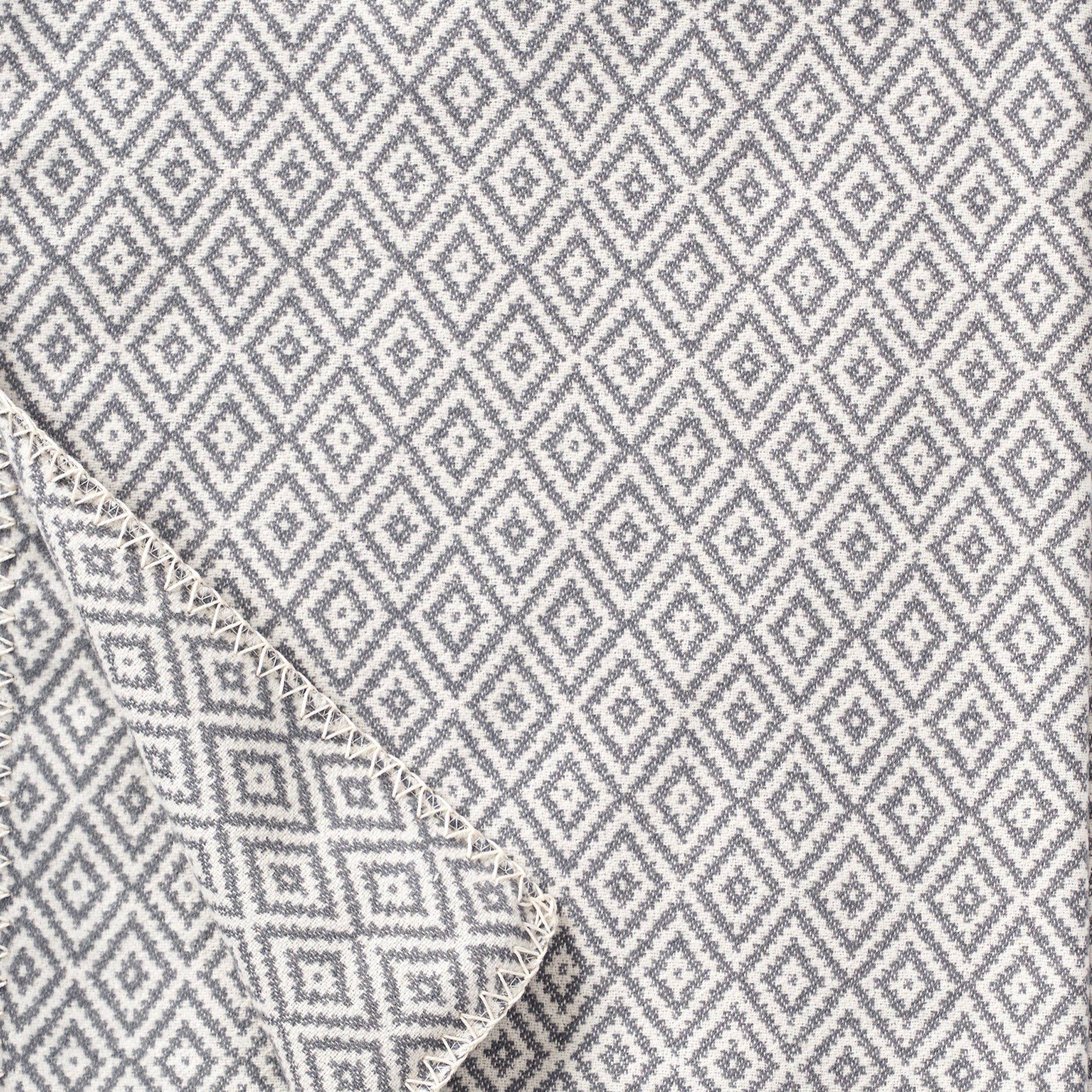 Stella Grey 140x180cm Brushed Organic Cotton Blanket