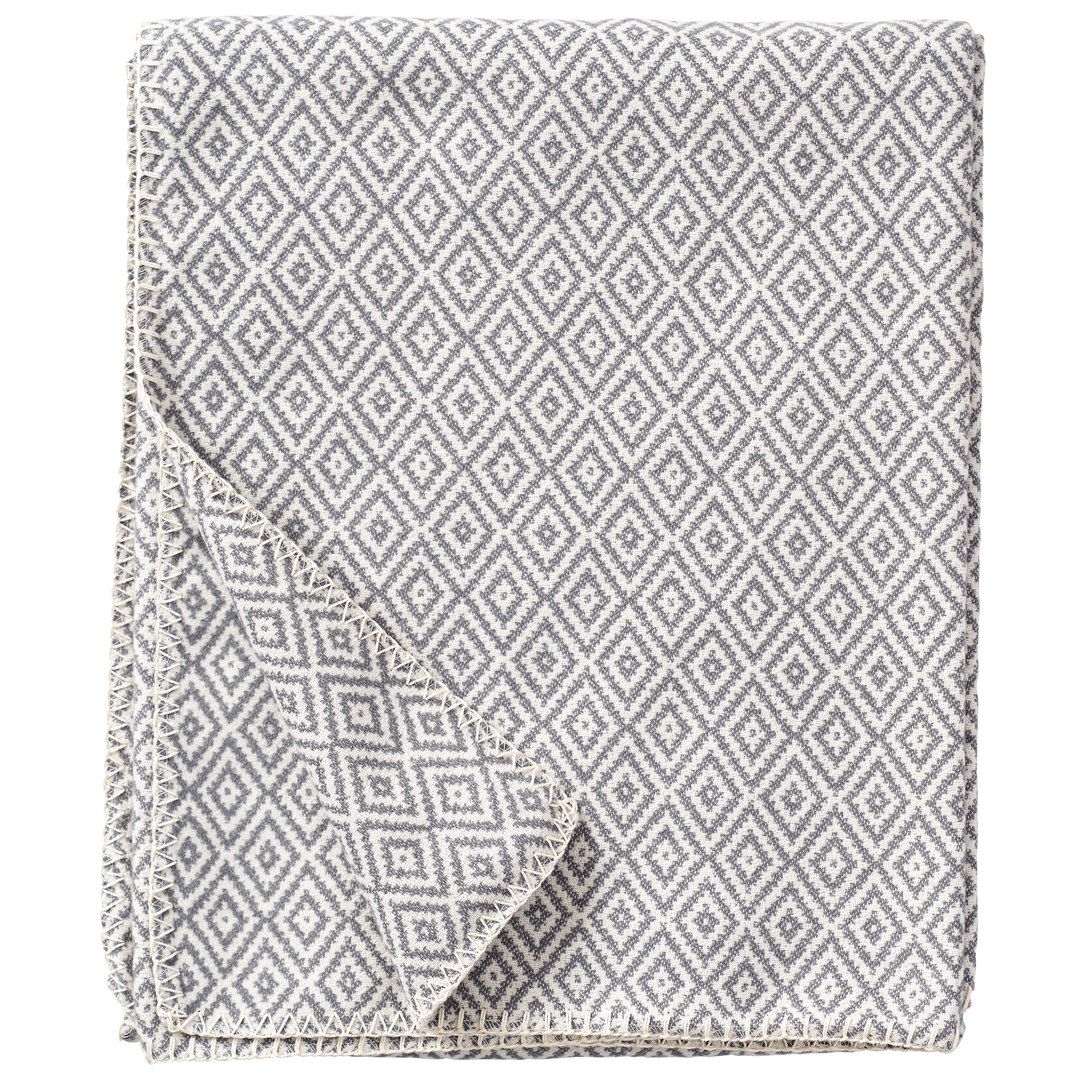 Stella Grey 140x180cm Brushed Organic Cotton Blanket