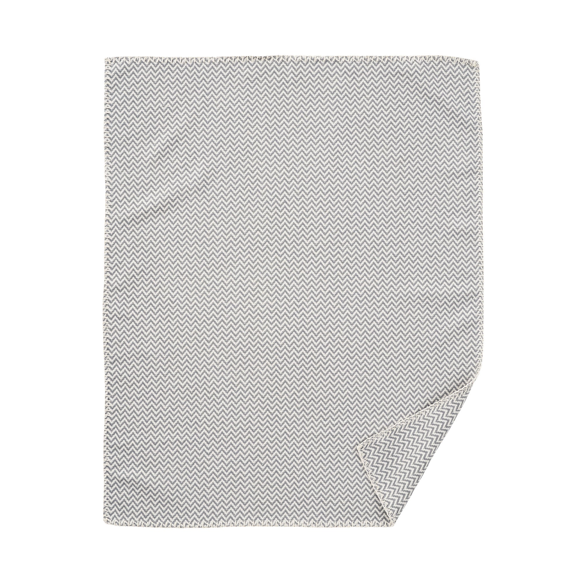 Chevron Baby Grey 70x90cm Brushed Organic Cotton Blanket