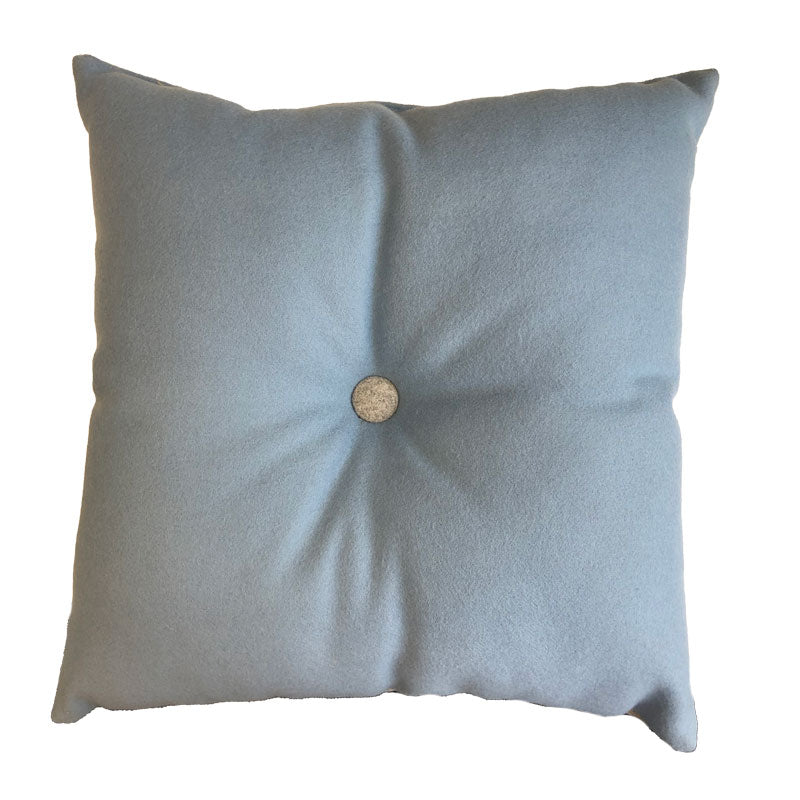 Yin & Yang Sky Blue and Grey 45x45cm Merino Wool Cushion