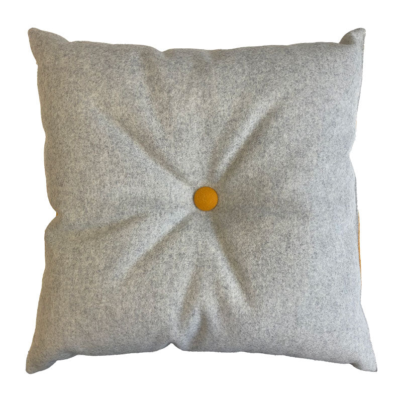 Yin & Yang Yellow and Grey 45x45cm Merino Wool Cushion