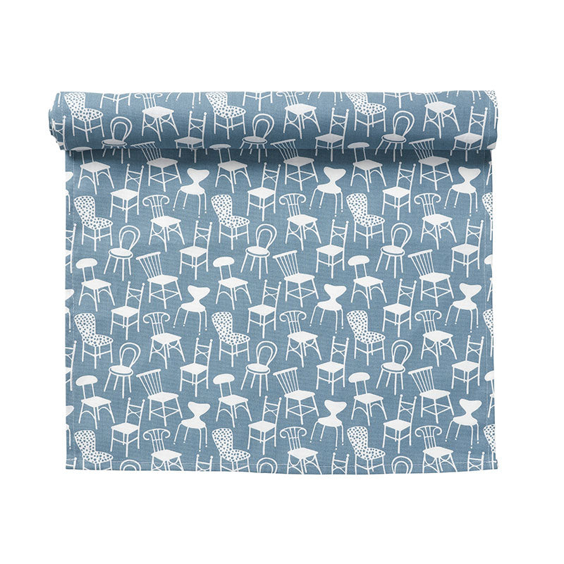 Chairs Blue Table Runner