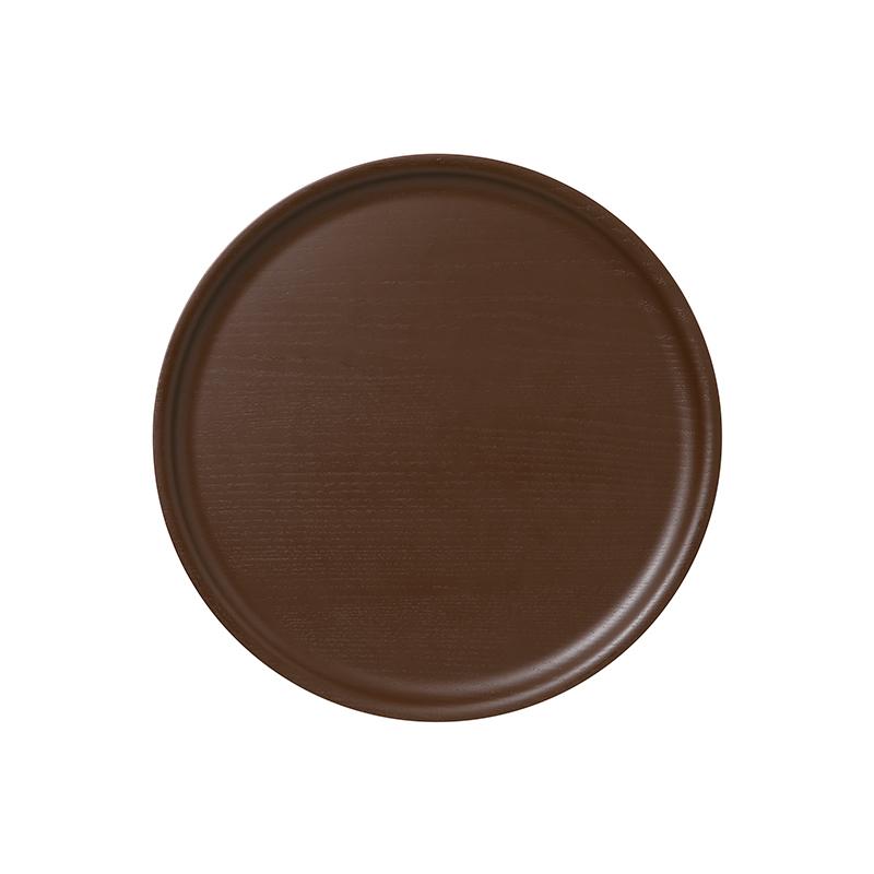 B&L Ash Wood Dark Chocolate Ø35cm Round Tray