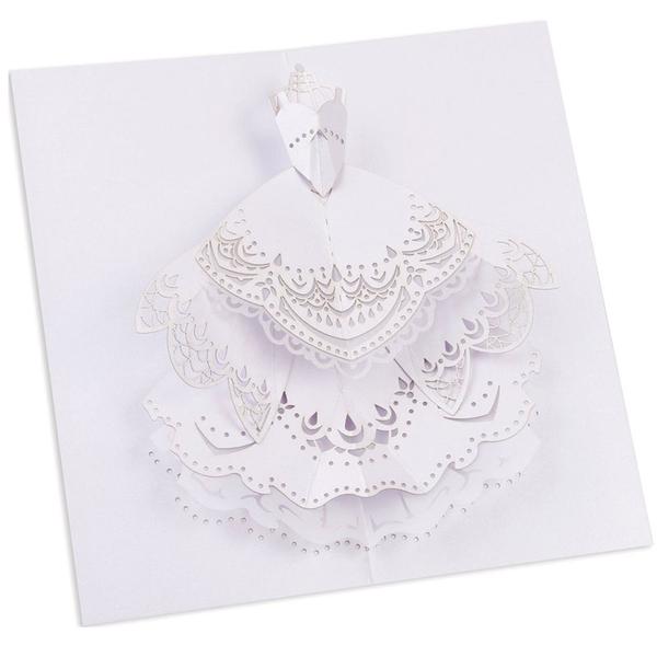 Something Blue 3D Wedding Dress Card