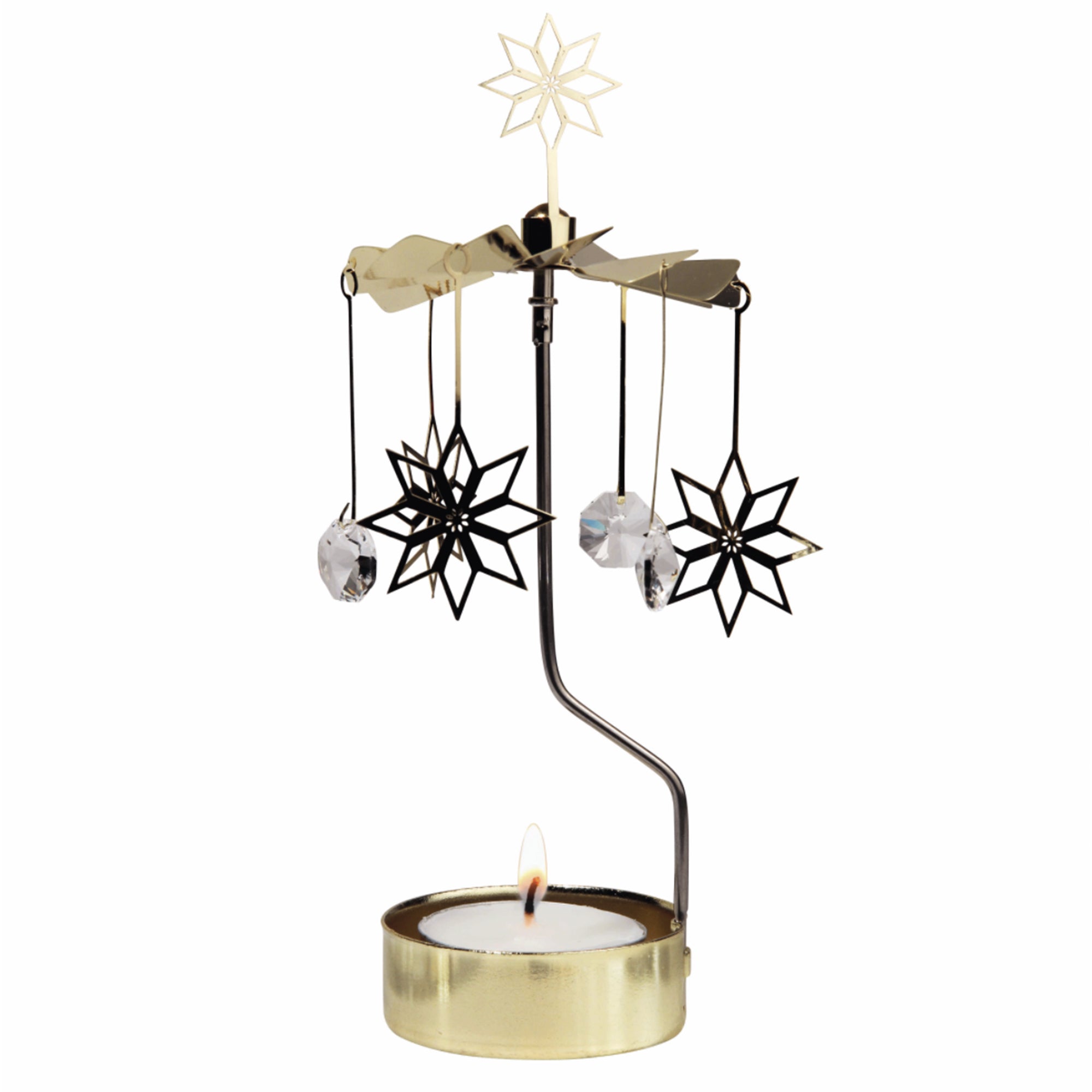 Crystal Star Rotary Candle Holder