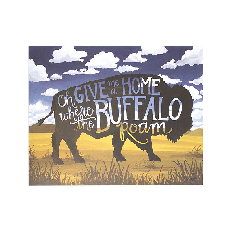 Buffalo Roam 40x51cm Print