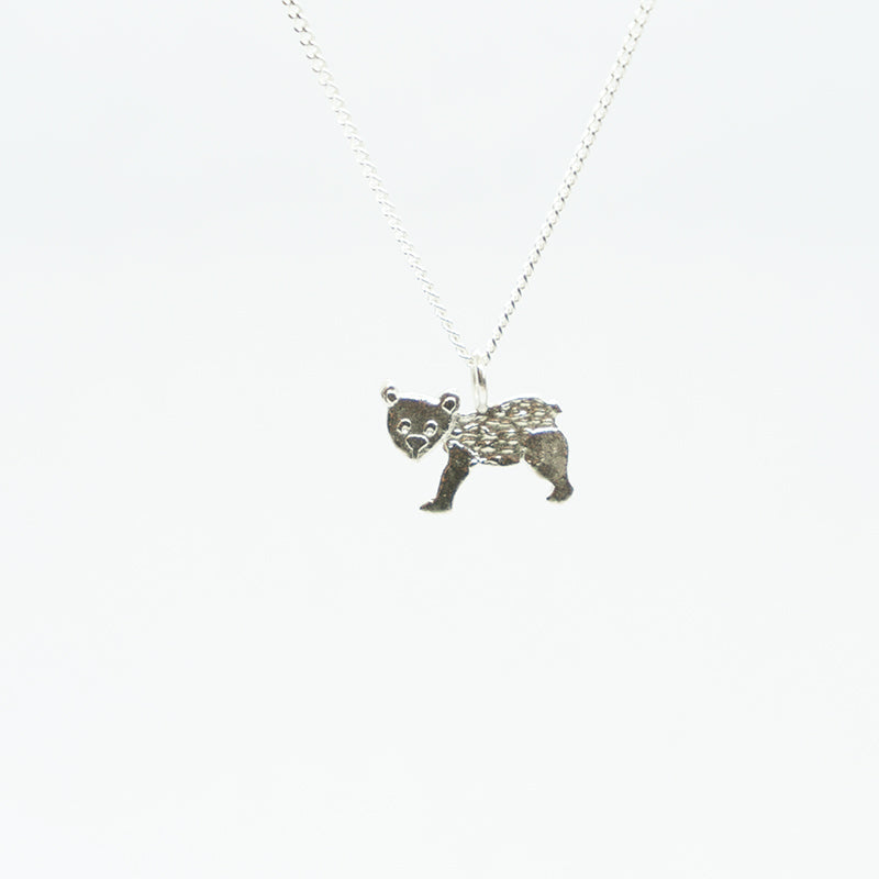 Bear Sterling Silver Necklace